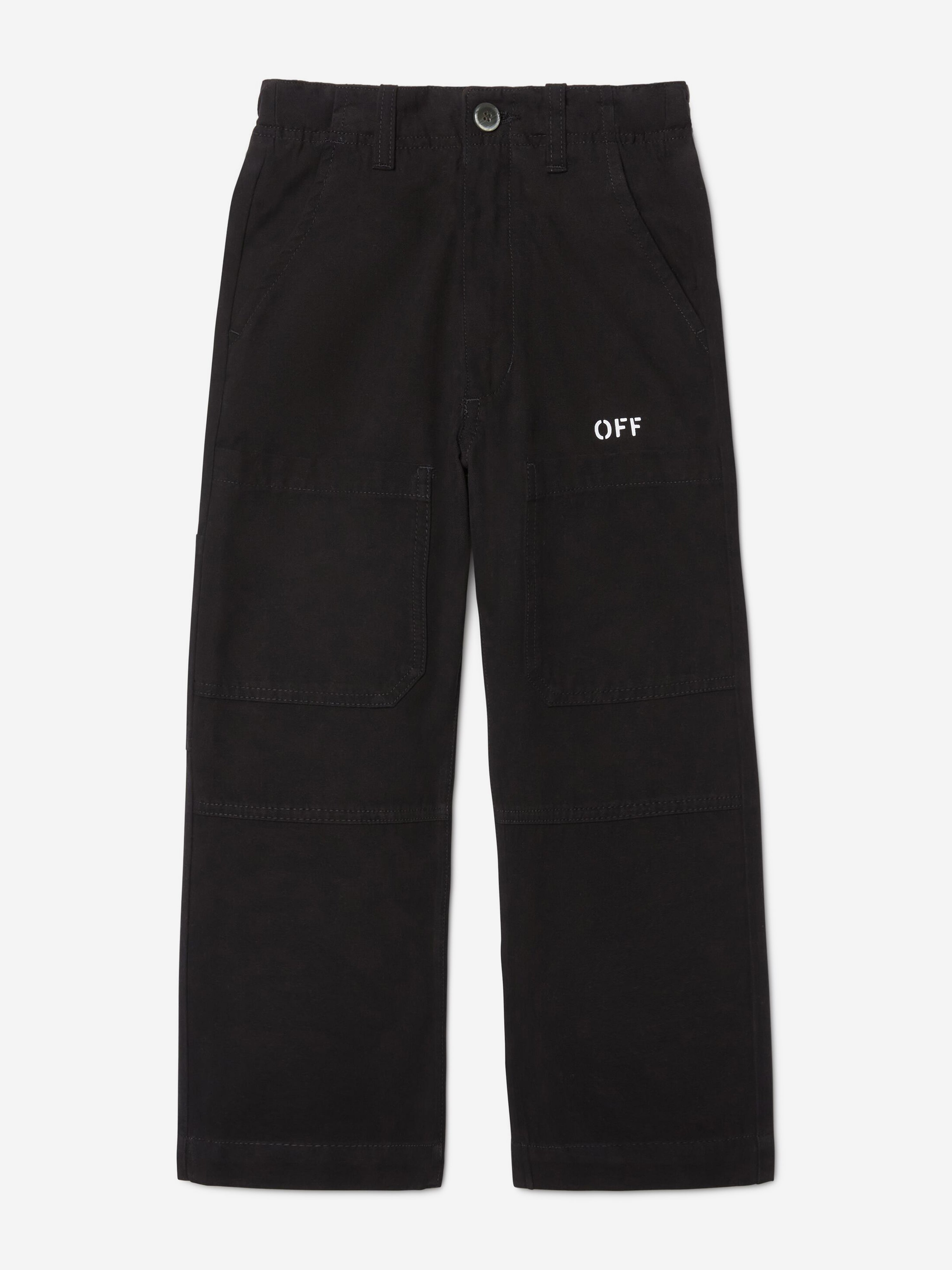 Off-White Boys Off Stamp Clear Worker Trousers in Black Buy Cheap Great Deals