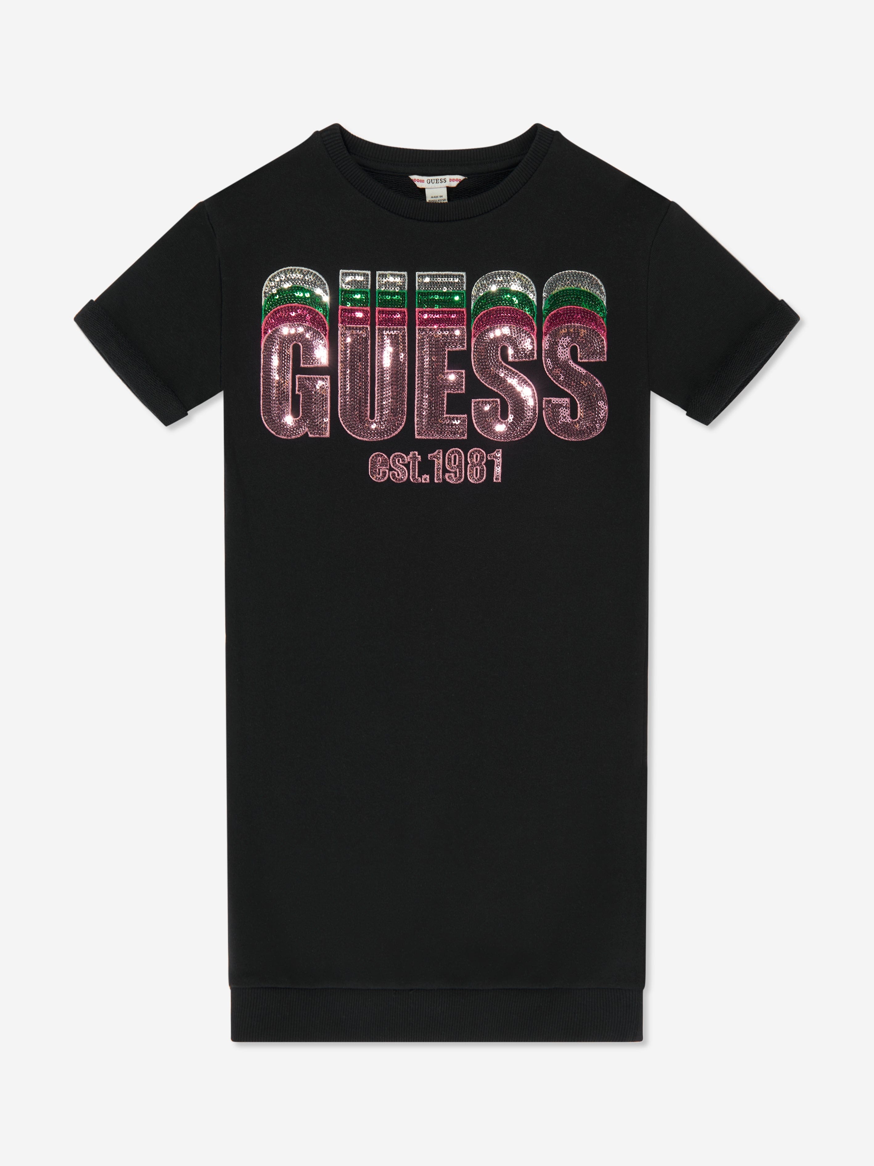 Girls Logo Sweater Dress in Black Extremely For Sale