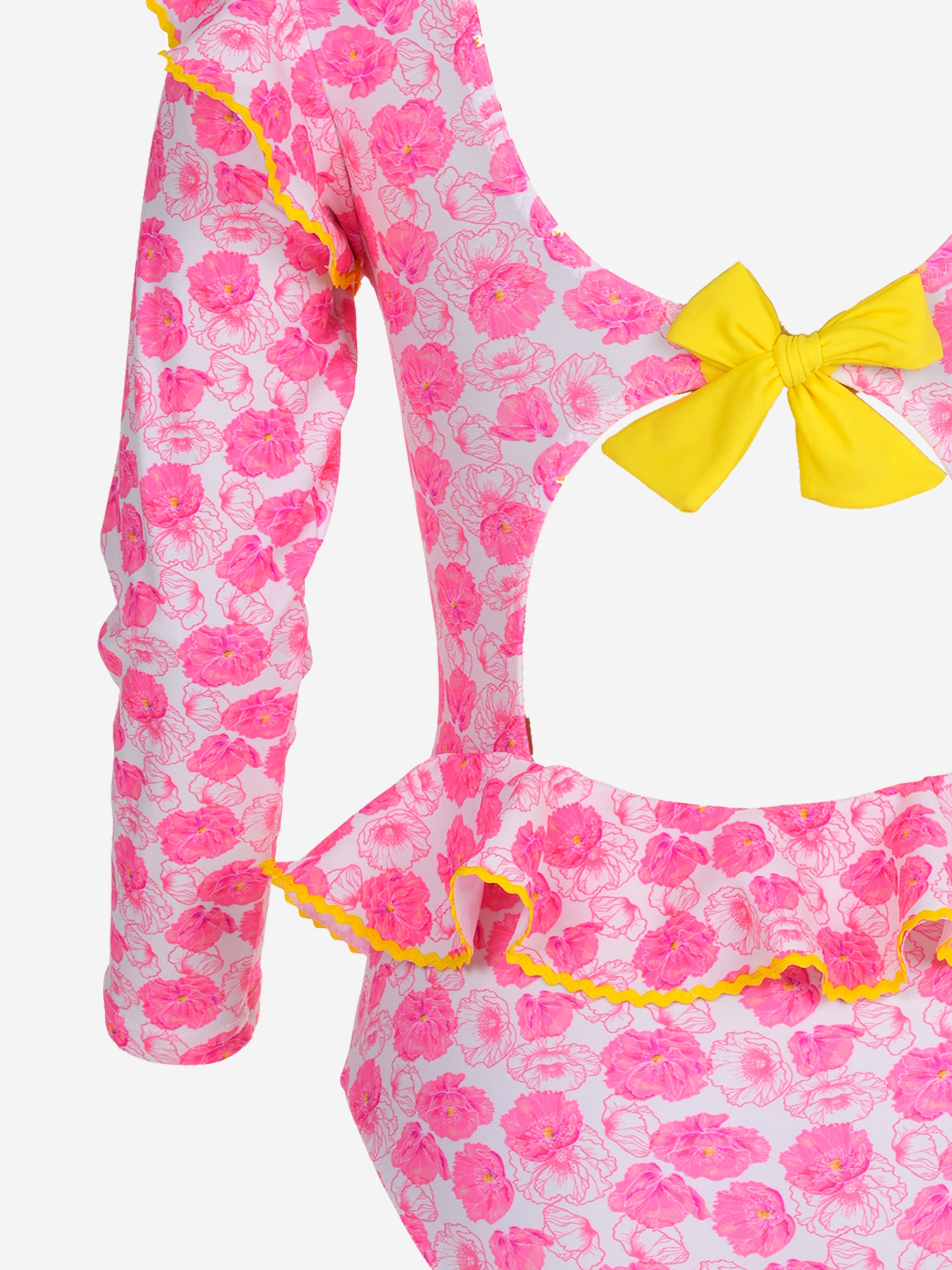 Girls Prune Swimsuit in Pink Discount Countdown Package