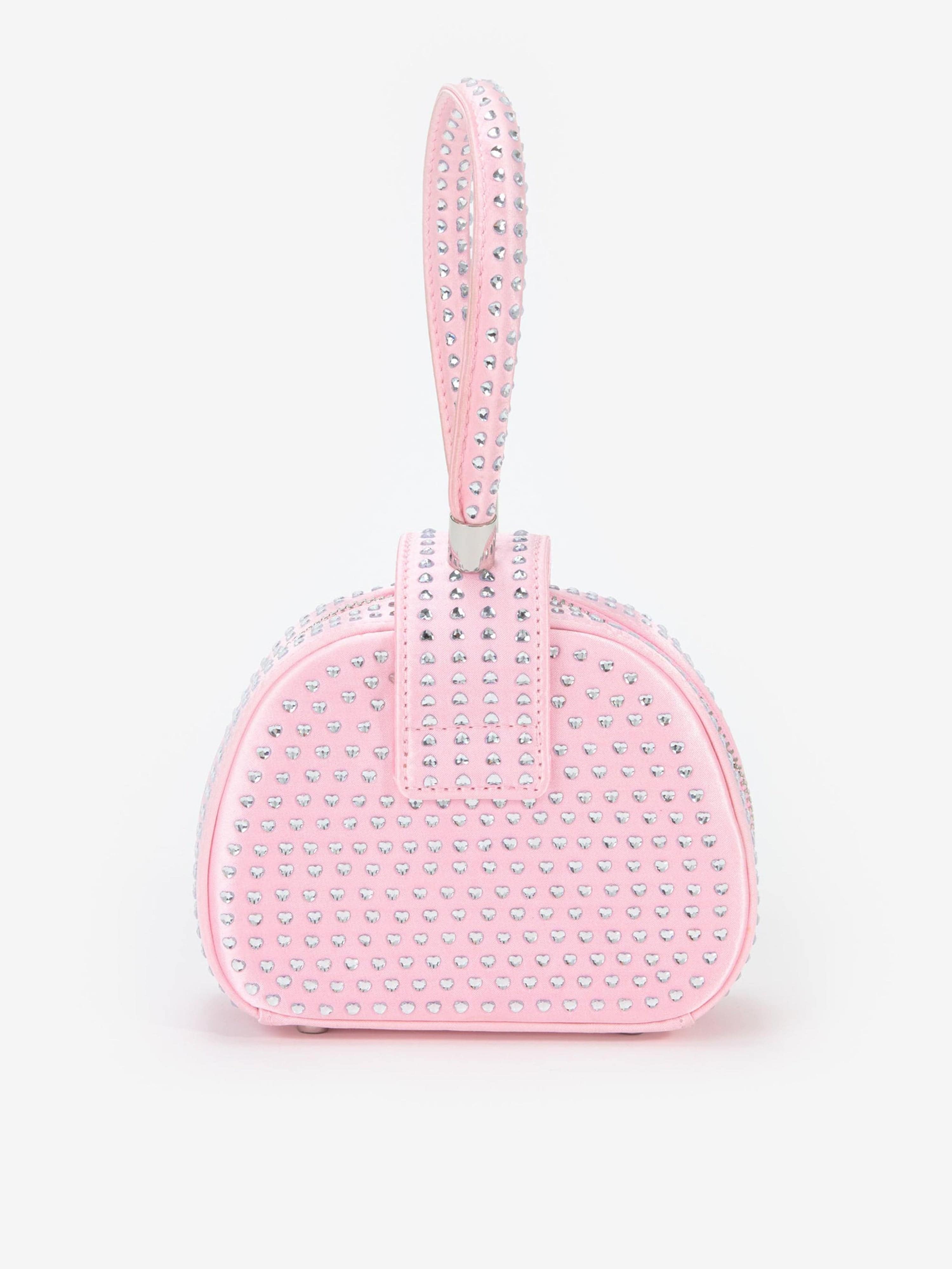 Girls Heart Rhinestone Bag in Pink (15cm) Discount Outlet Store