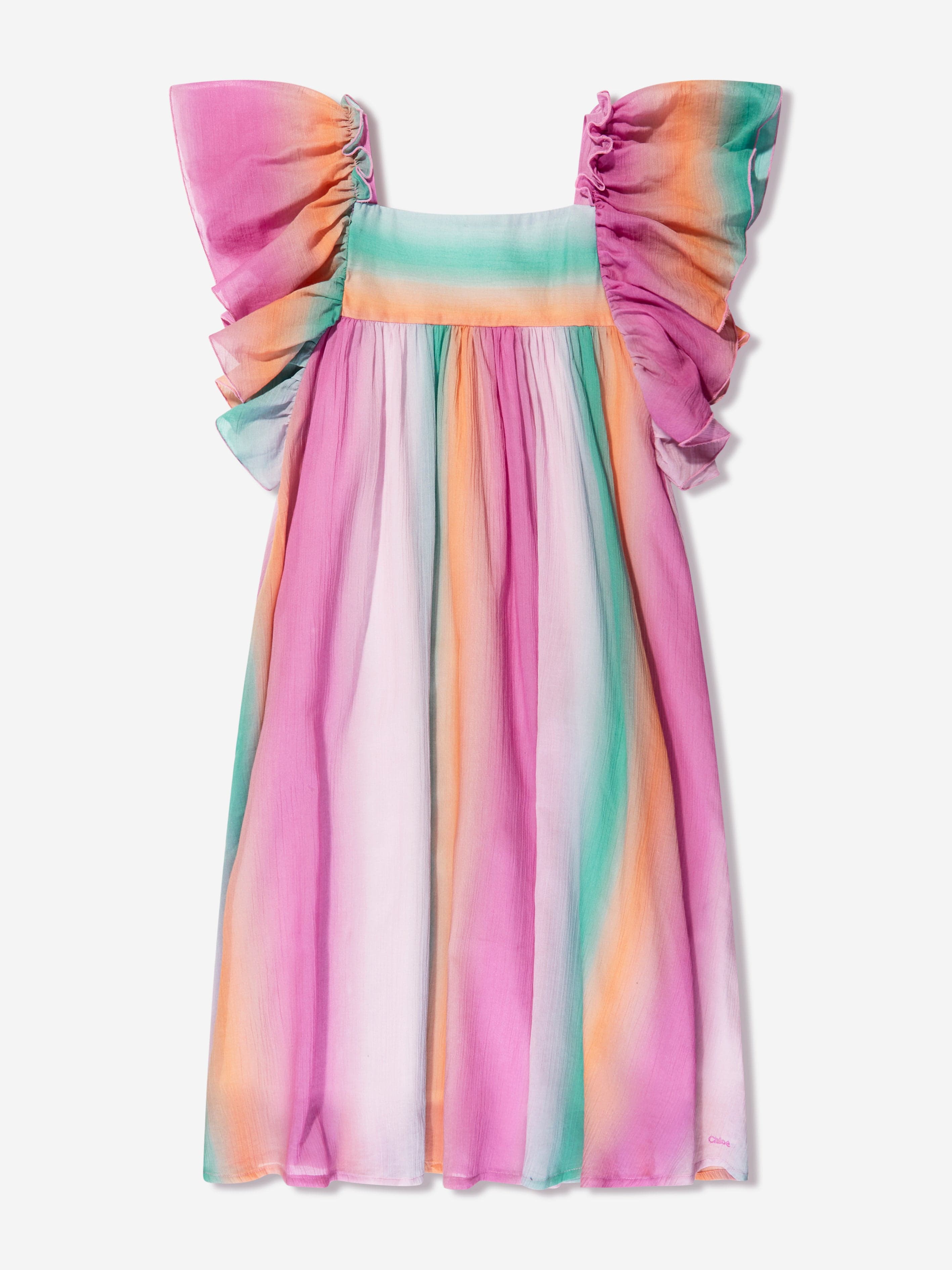 Chlo¨¦ Girls Crepe Rainbow Dress in Multicolour Cheap Sale Visit New