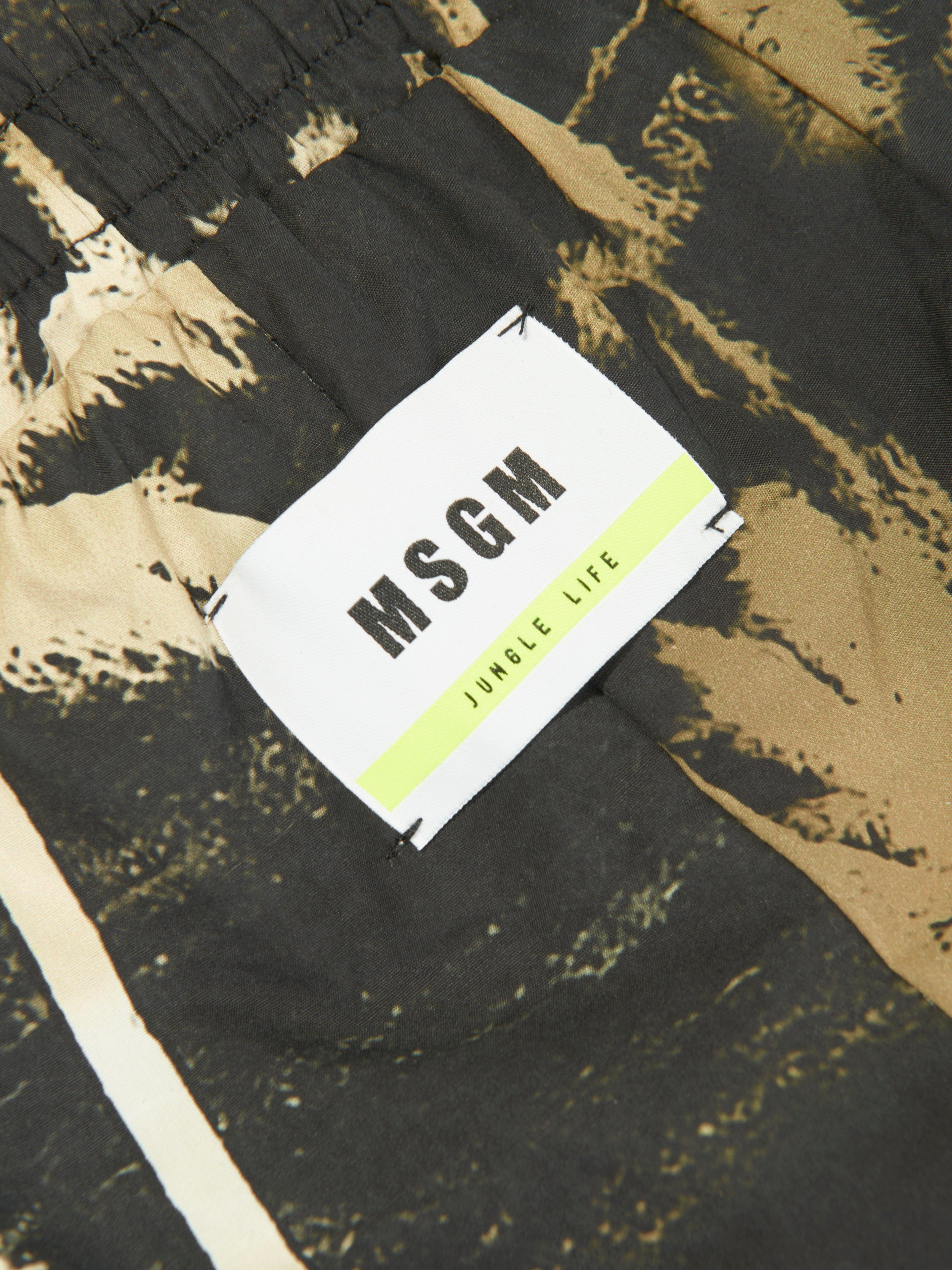 MSGM Boys Poplin Bermuda Shorts in Black Big Sale