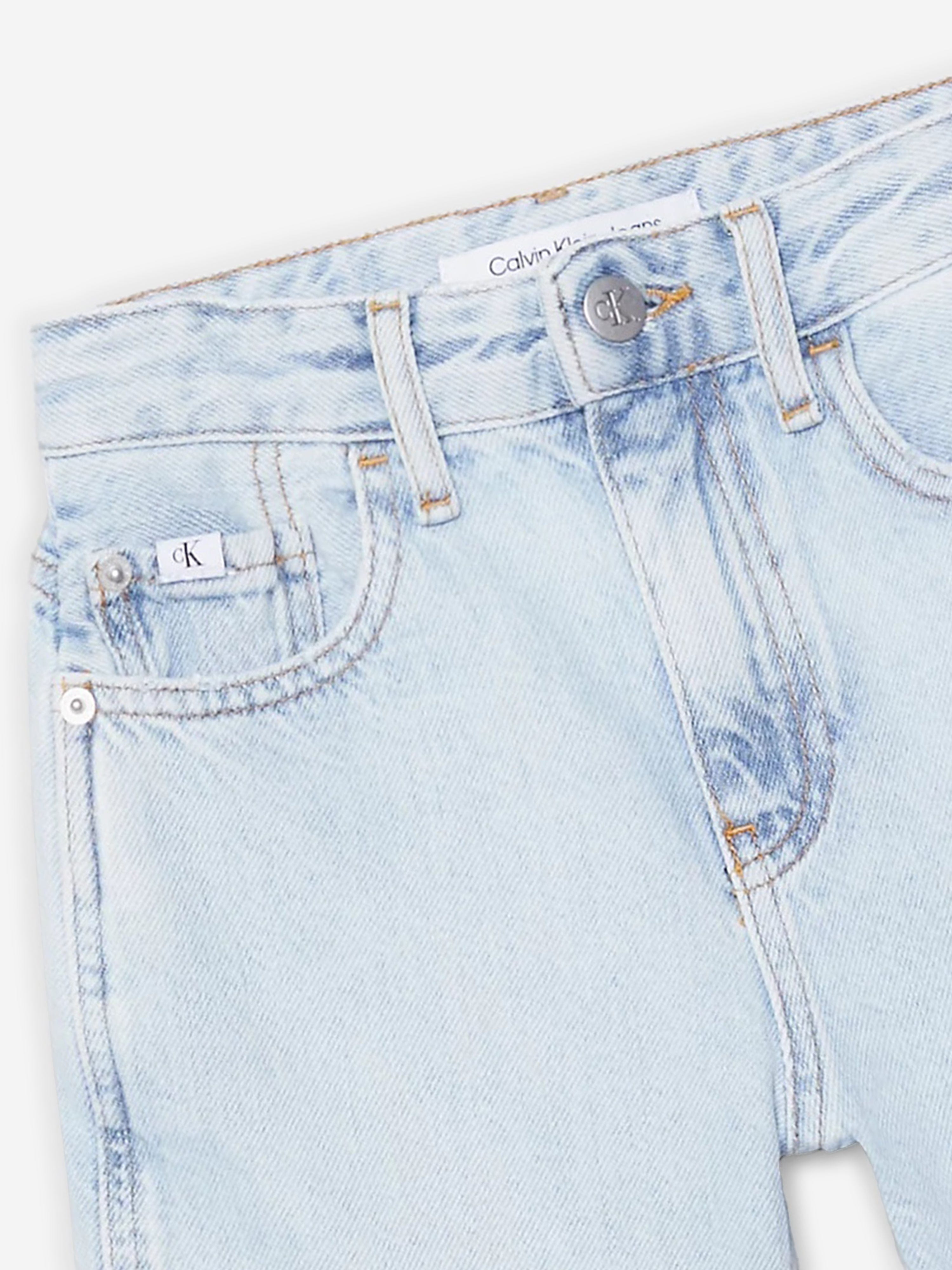 Calvin Klein Boys Relaxed Denim Shorts in Blue Sale Cheapest Pice