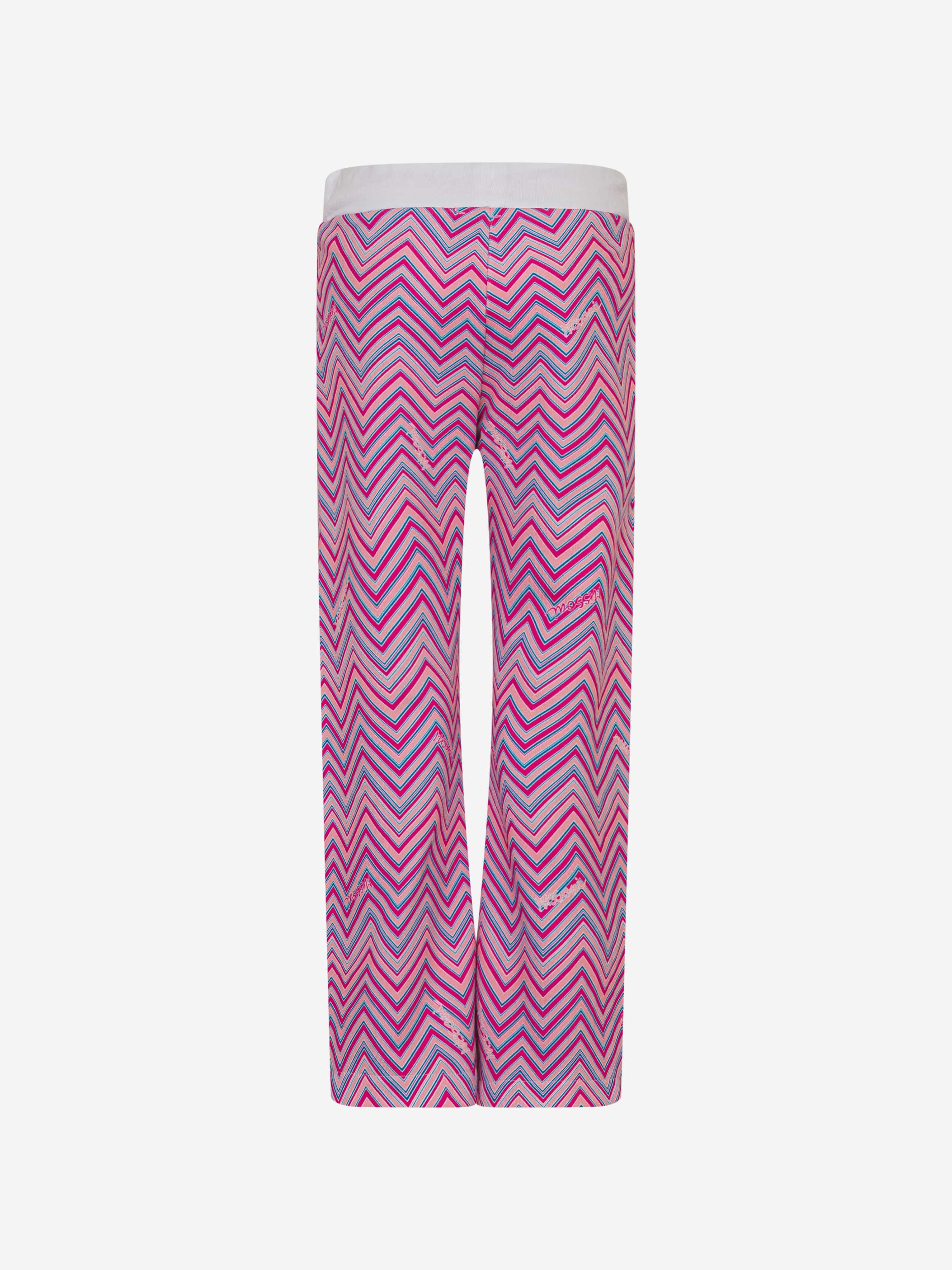 Missoni Girls Zigzag Joggers in Pink Discount Shop For