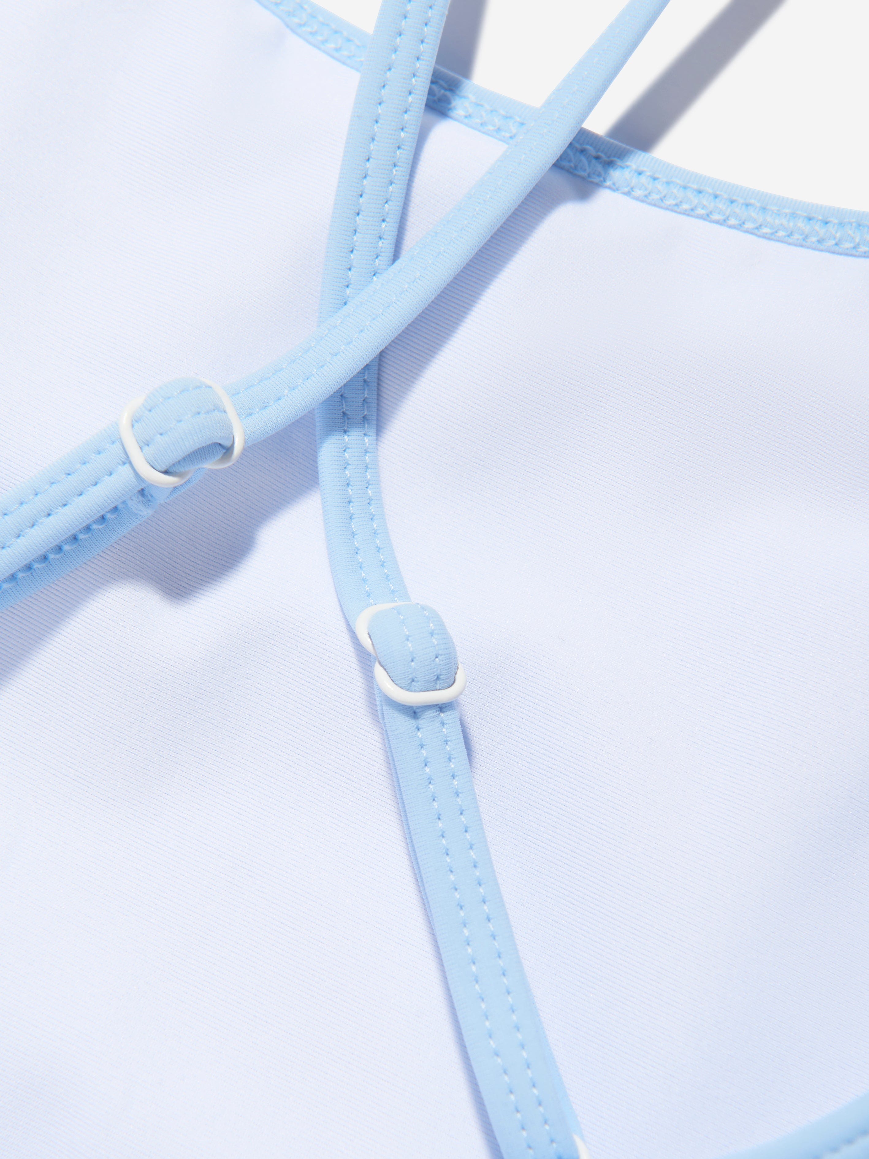 Nessi Byrd Girls Frill Criss Cross Gina Swimsuit in Blue Outlet Official Site