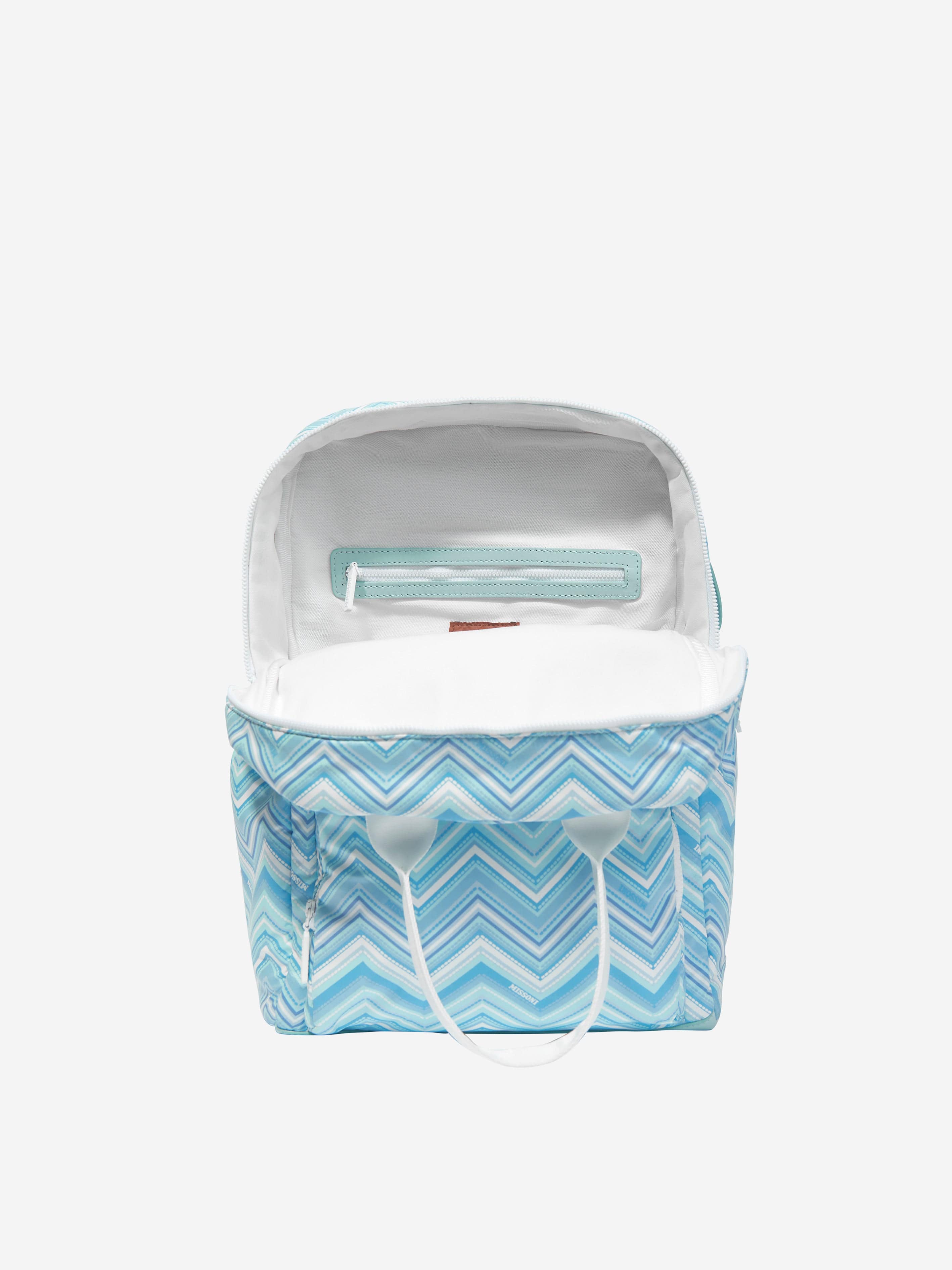 Missoni Baby Boys Zigzag Backpack Changing Bag in Blue (40cm) Cheap Sale Brand New Unisex