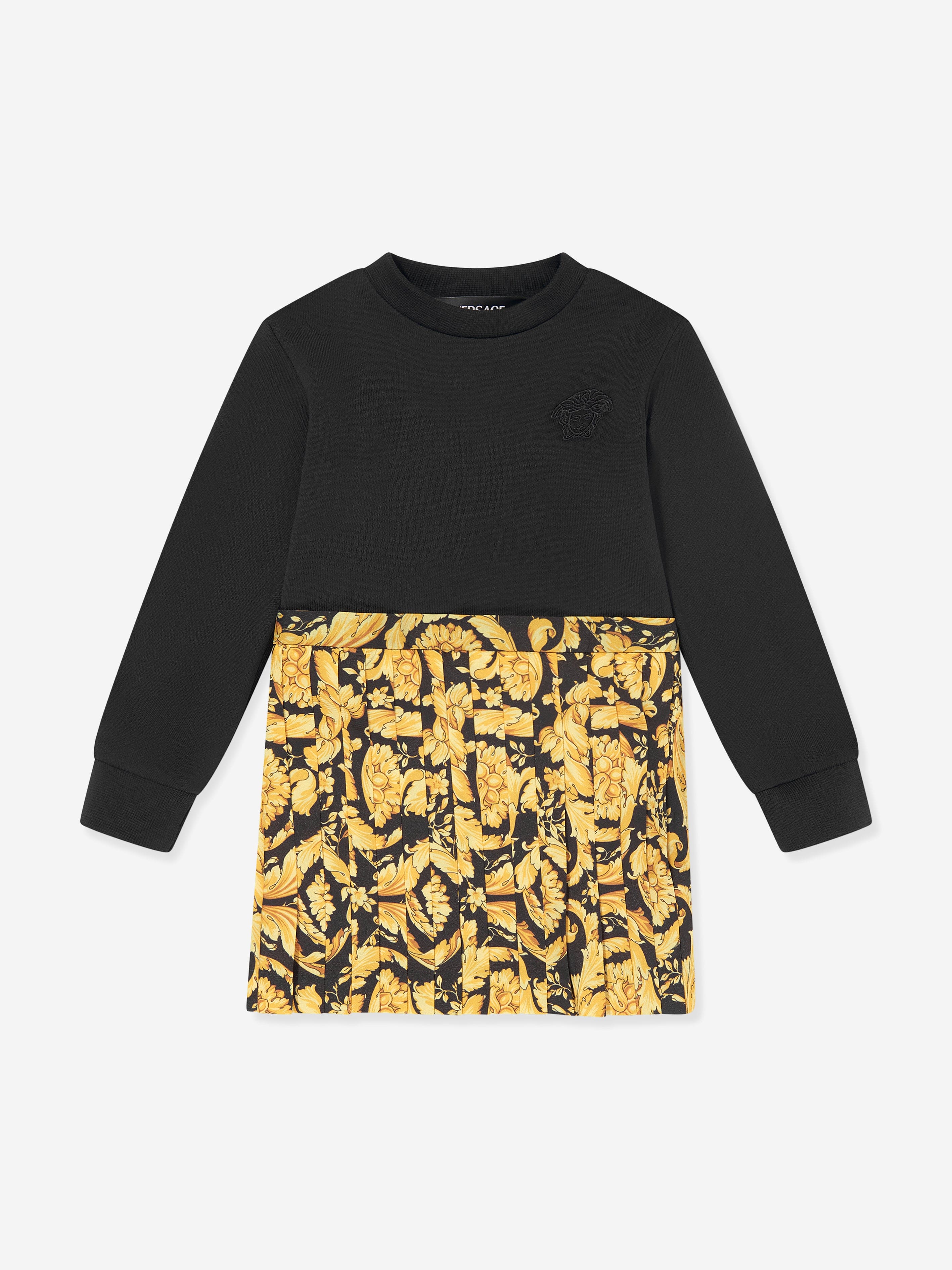 Versace Baby Girls Barocco Sweater Dress in Black Cheapest Pice Cheap Pice