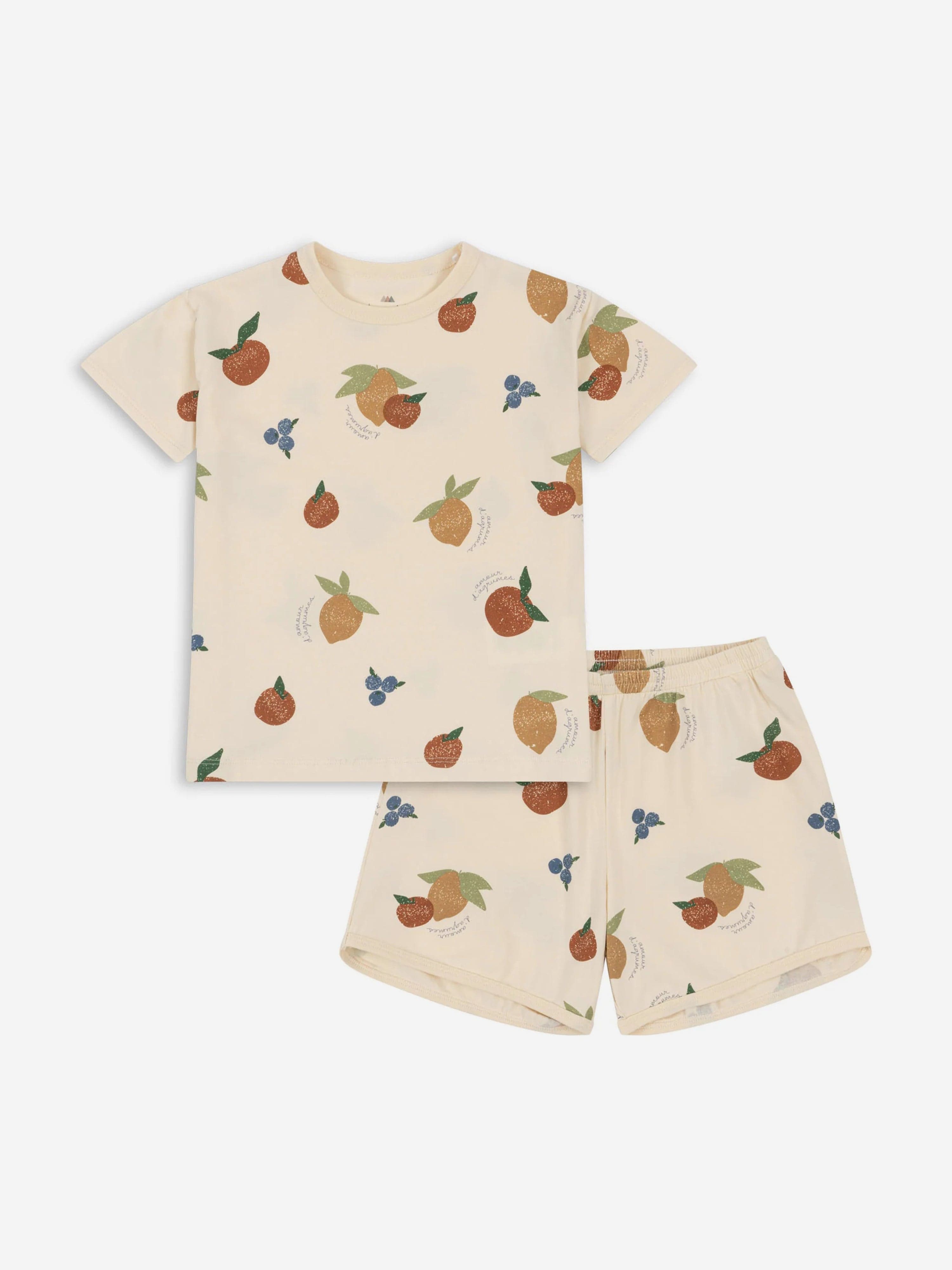 Konges Sljd Kids Fruity Short Set in Ivory Buy Cheap Deals