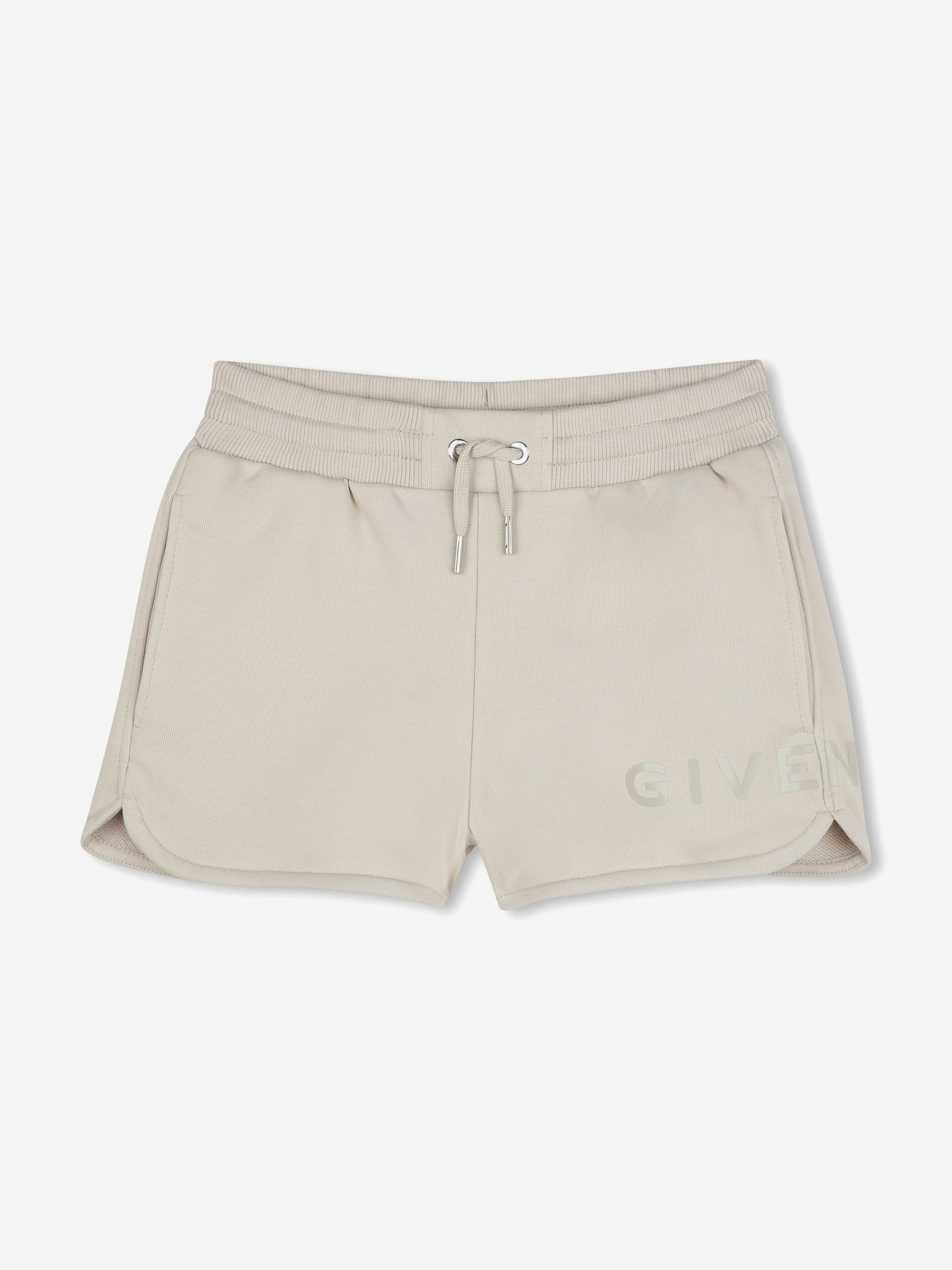 Girls Logo Shorts in Beige Discount Cheapest