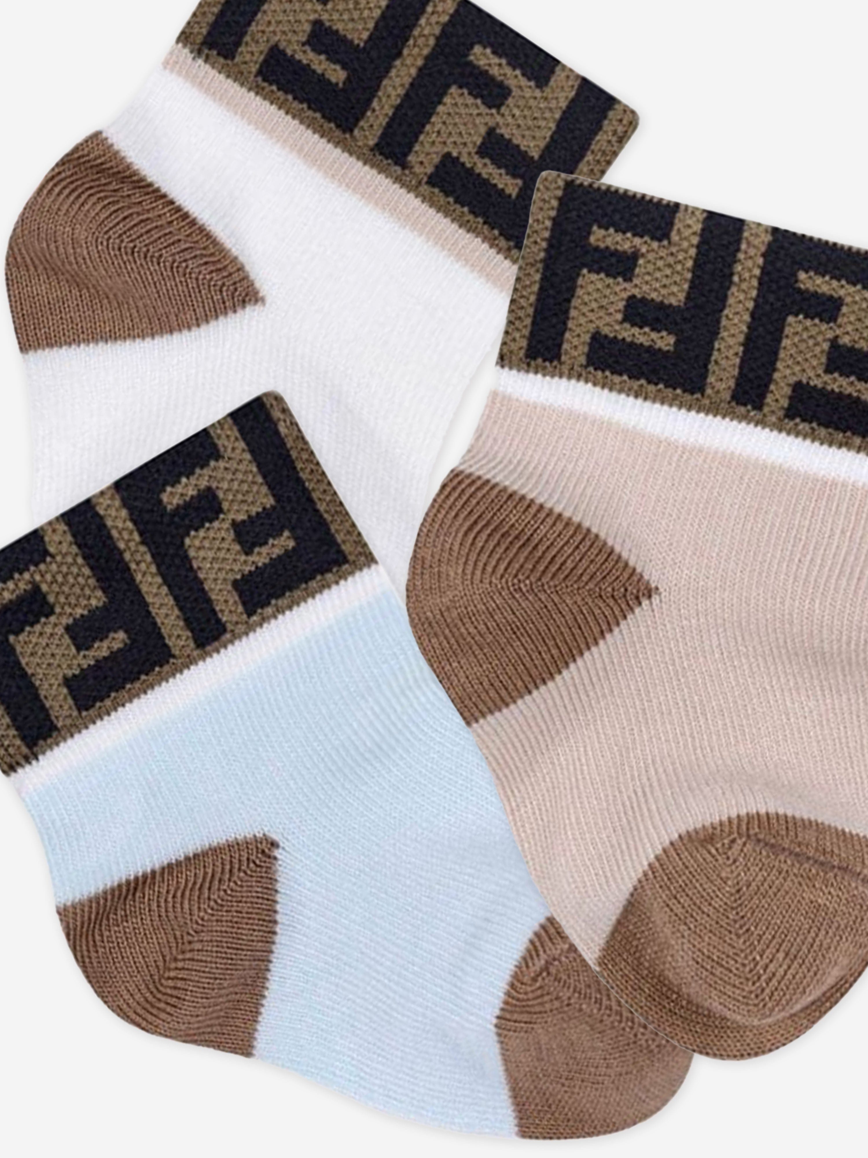 Fendi Baby Multipack FF Logo Socks in Multicolour Buy Cheap Popular