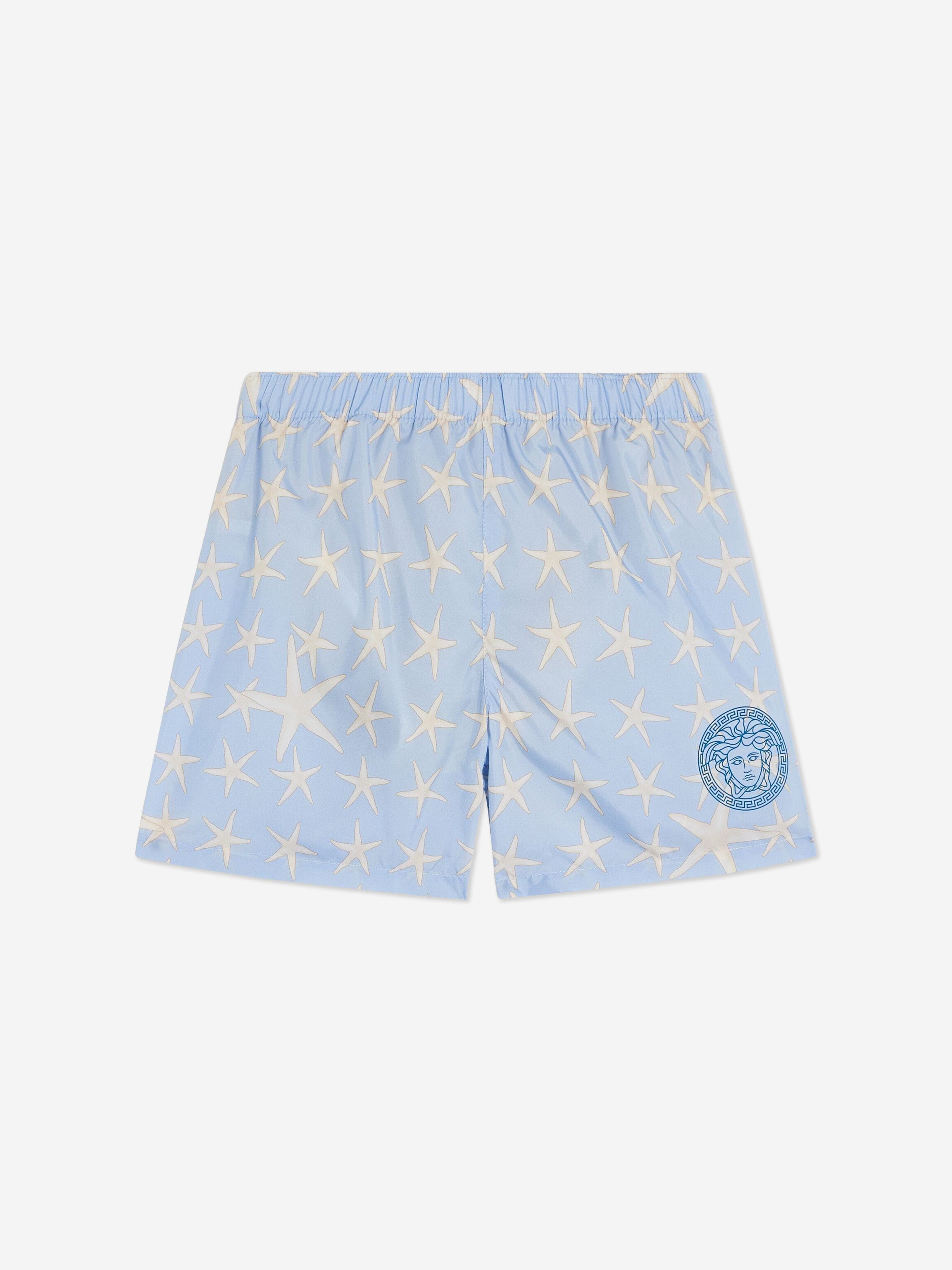 Versace Boys Starfish Swim Shorts in Blue Buy Cheap The Cheapest