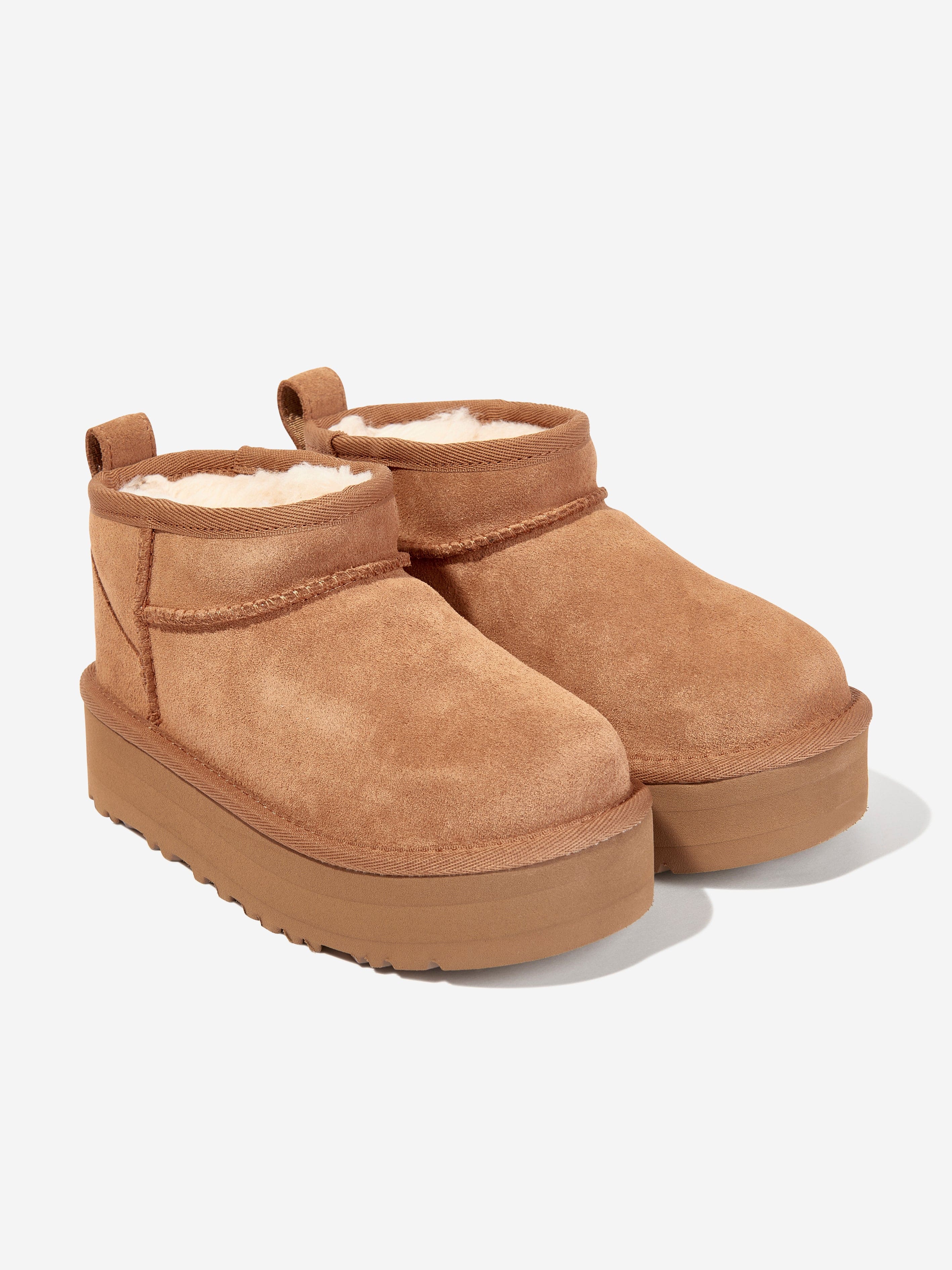 UGG Girls Classic Ultra Mini Platform Boots in Brown Outlet Where Can You Find