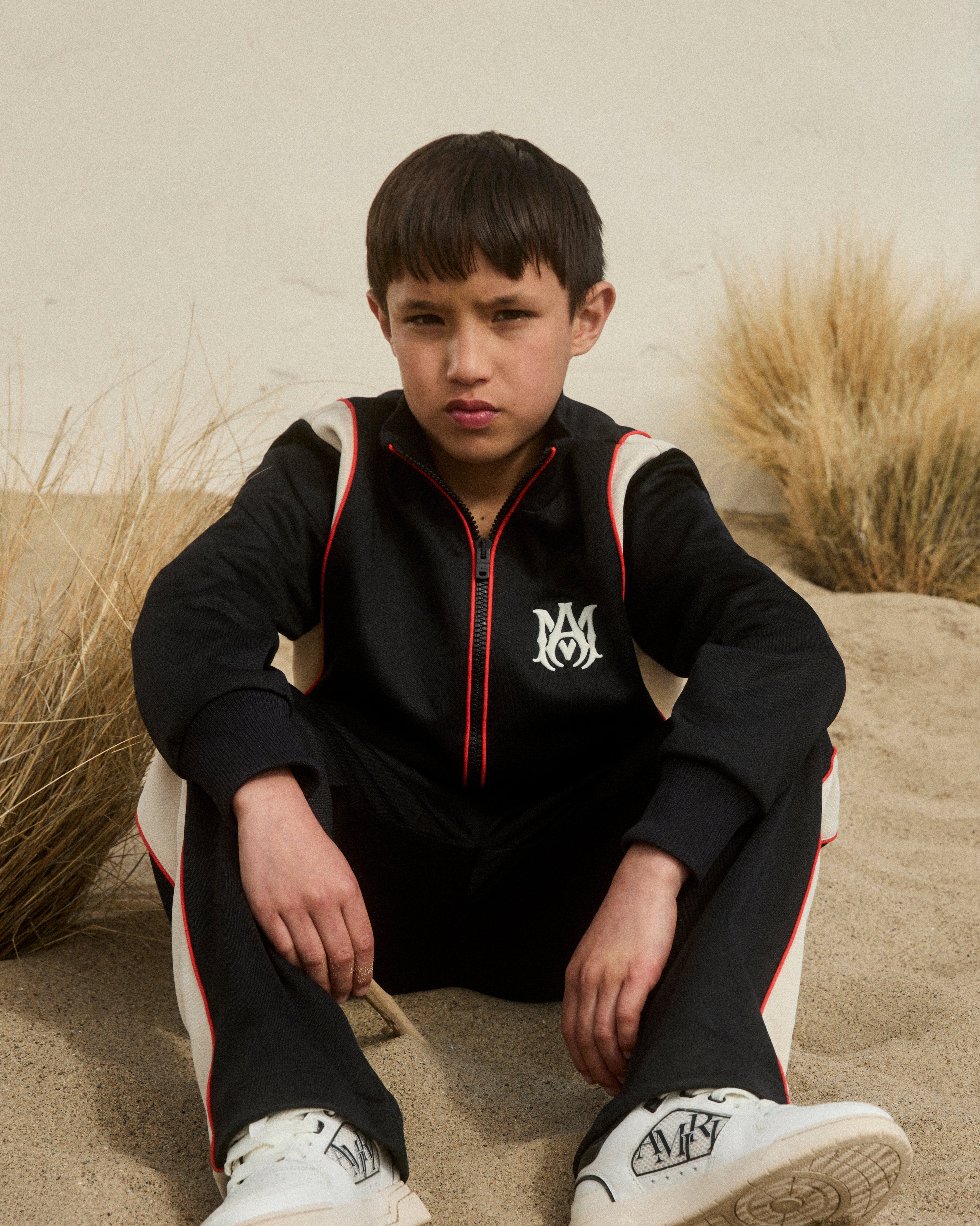 Amiri Kids Arts District Track Jacket in Black Sale 100% Authentic