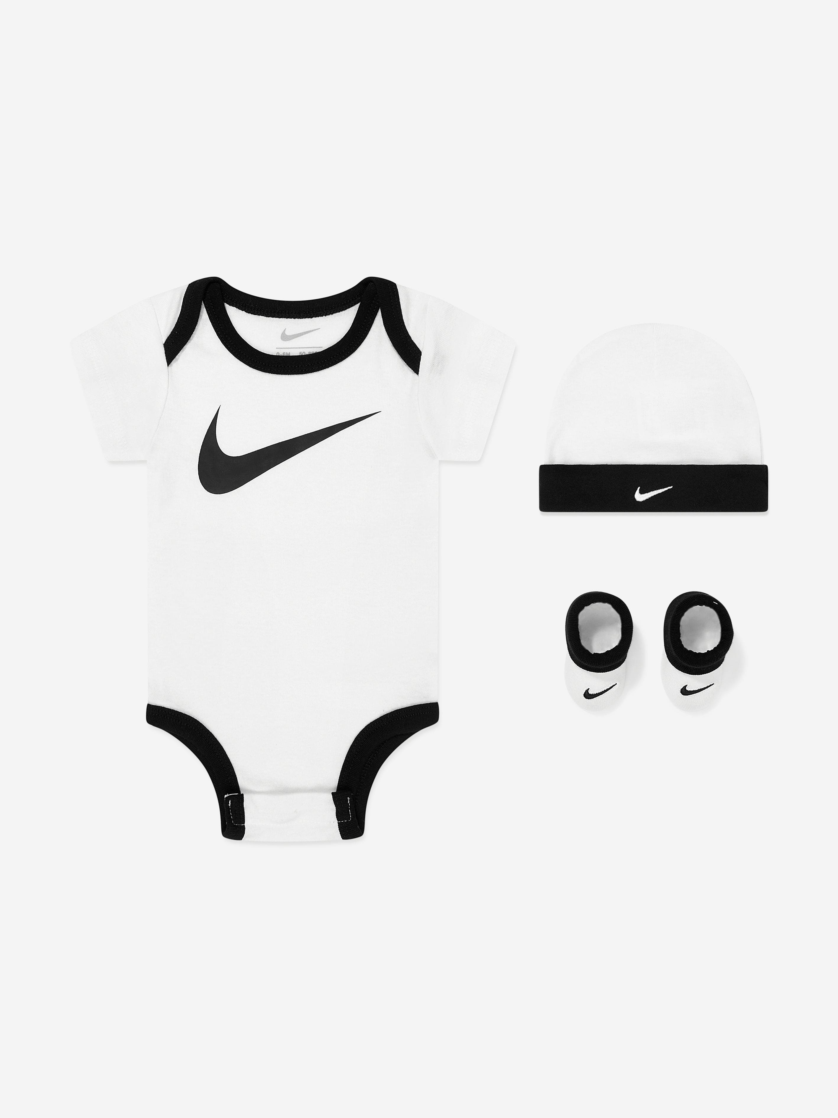 Baby Boys Swoosh Bodysuit Set in White 100% Guaranteed