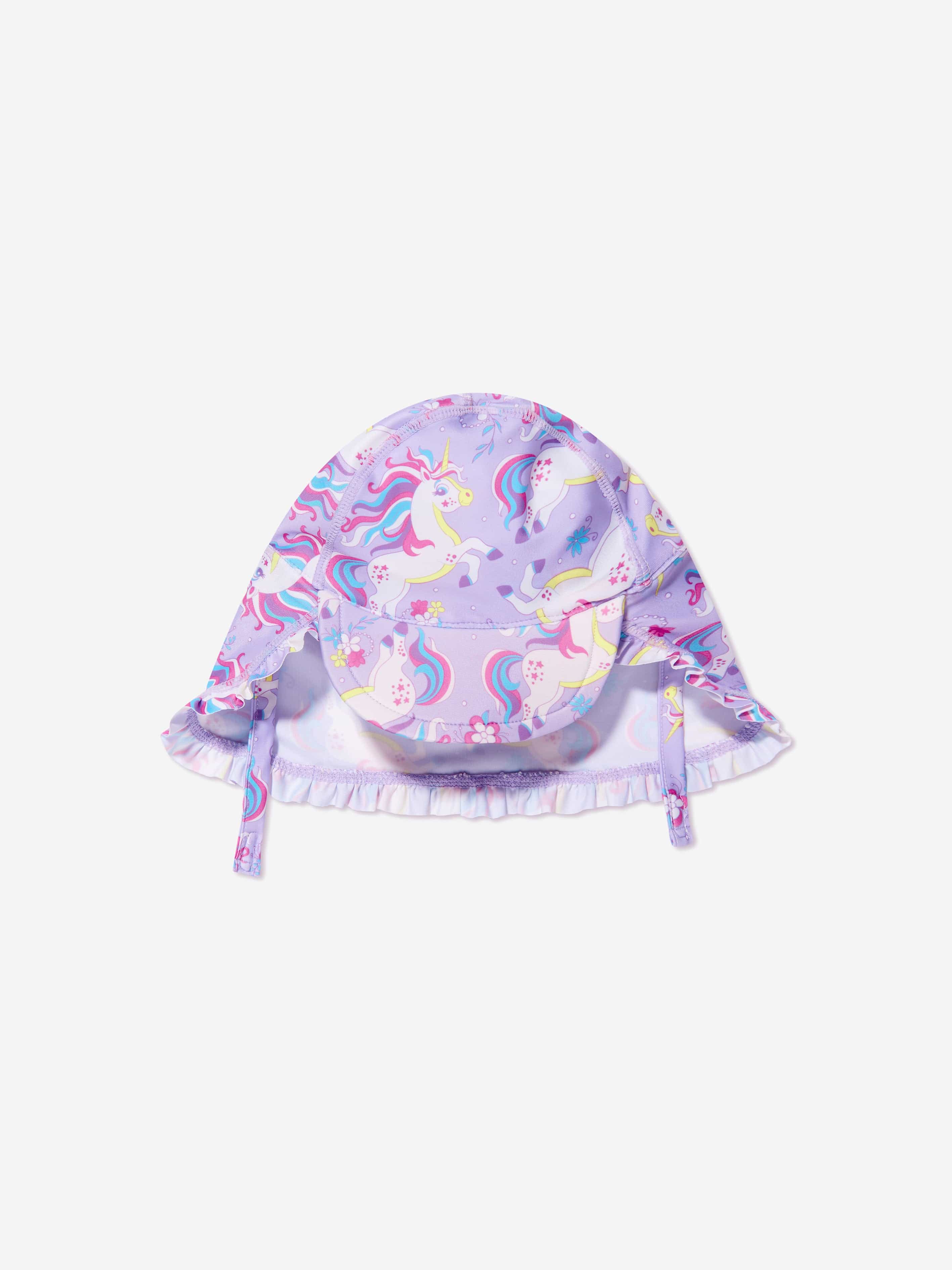 Soli Swim Baby Girls Unicorn Sun Protective Hat (UPF50+) in Purple Buy Cheap Limited Edition