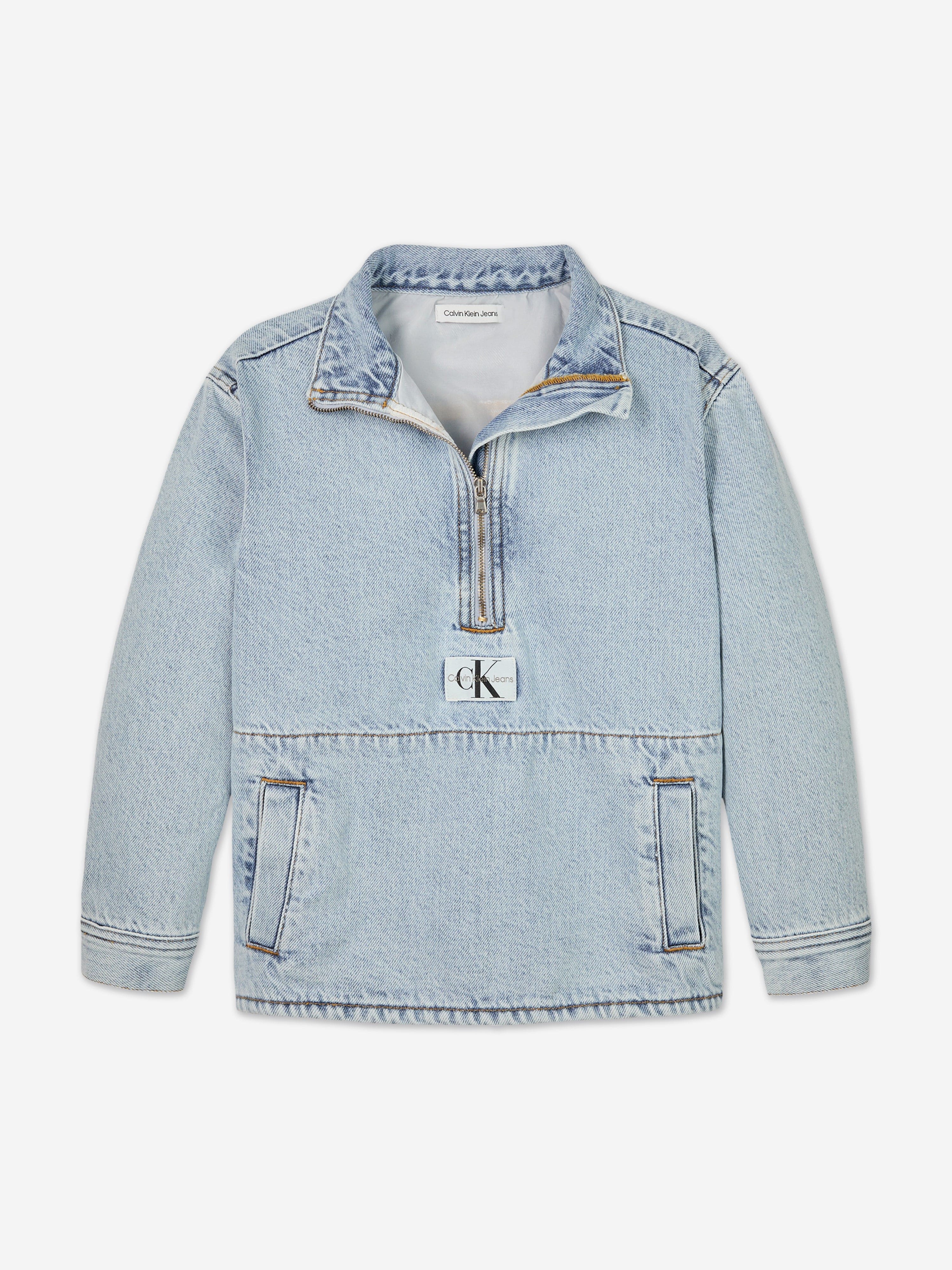 Calvin Klein Boys Denim Anorak in Blue Cheap Genuine