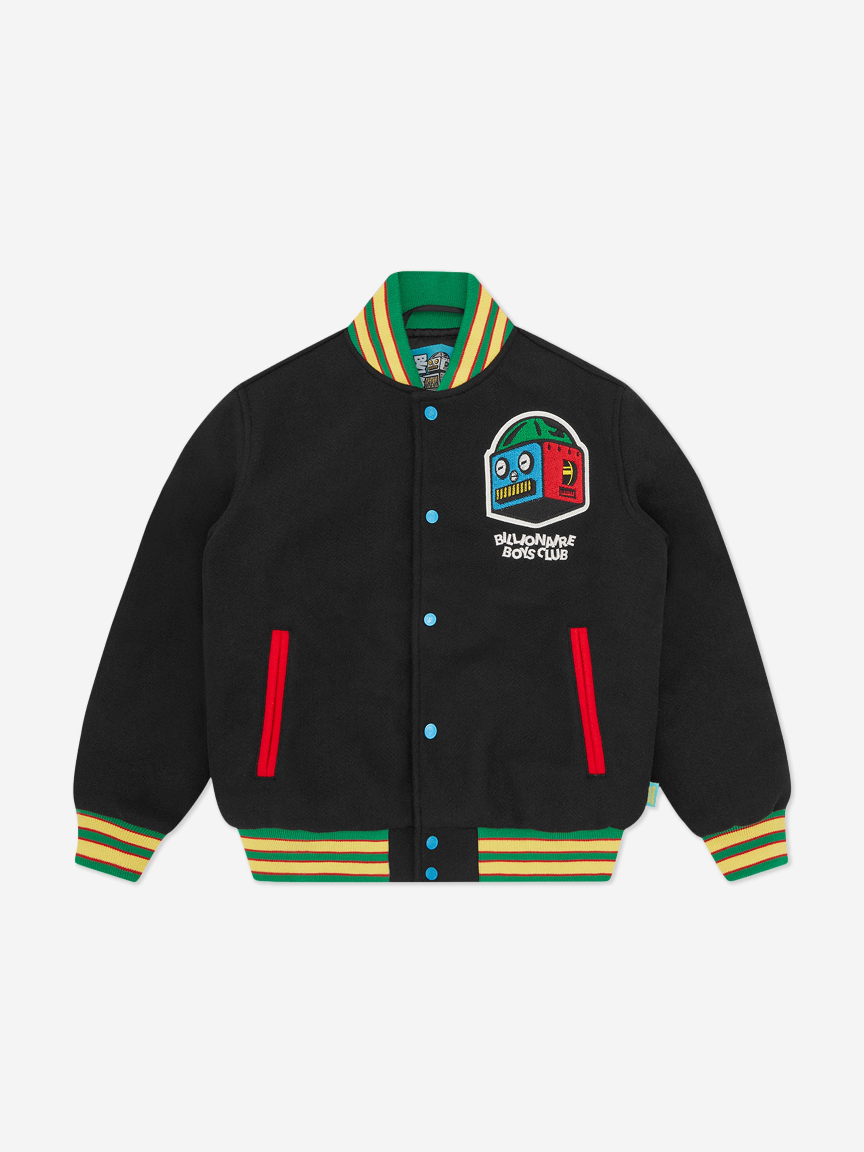 Billionaire Boys Club Boys Robot Varsity Jacket in Black Cheap Free Shipping