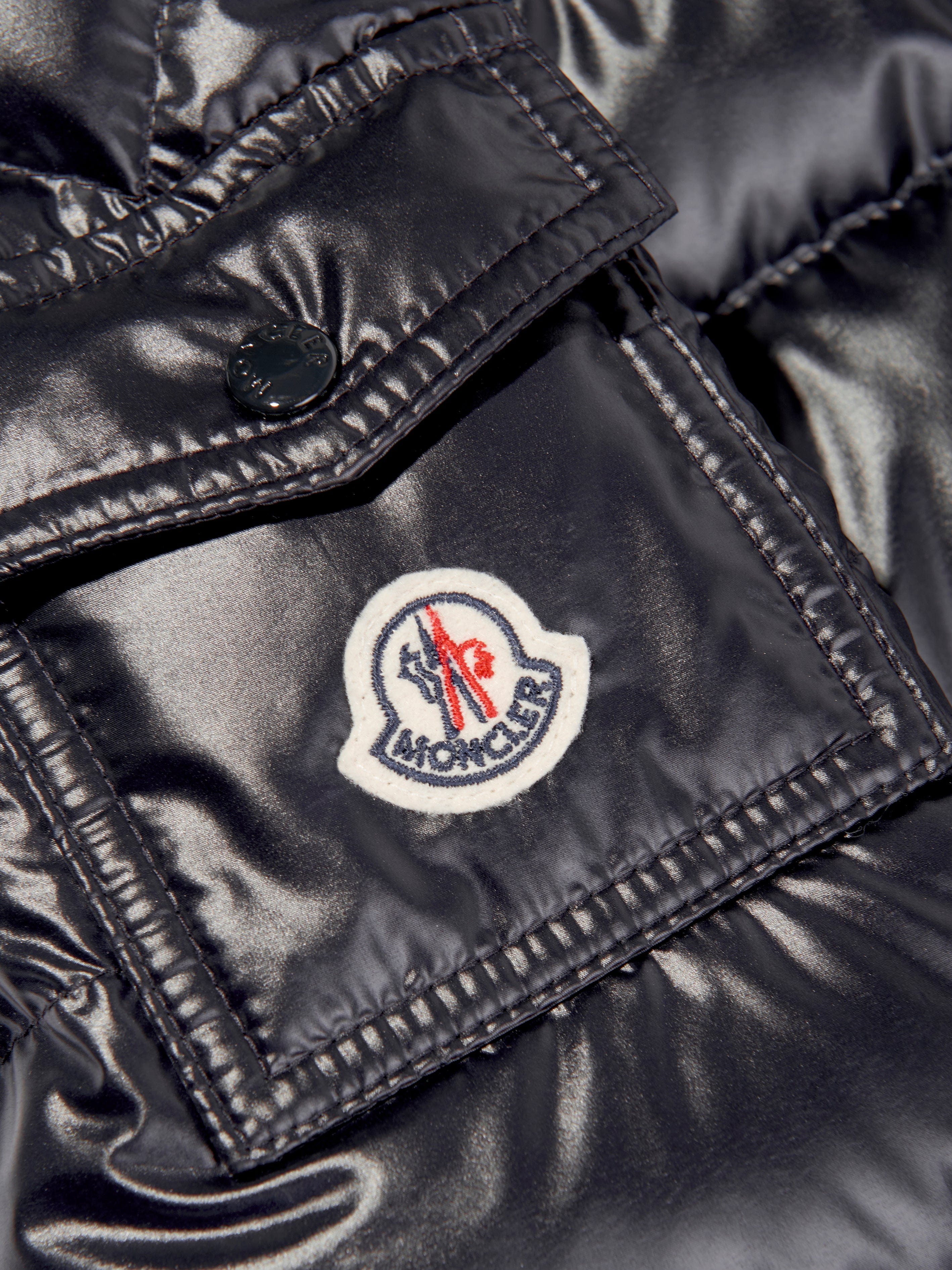 Moncler Enfant Boys Down Padded Ganzorig Jacket in Navy Discounts Sale Online