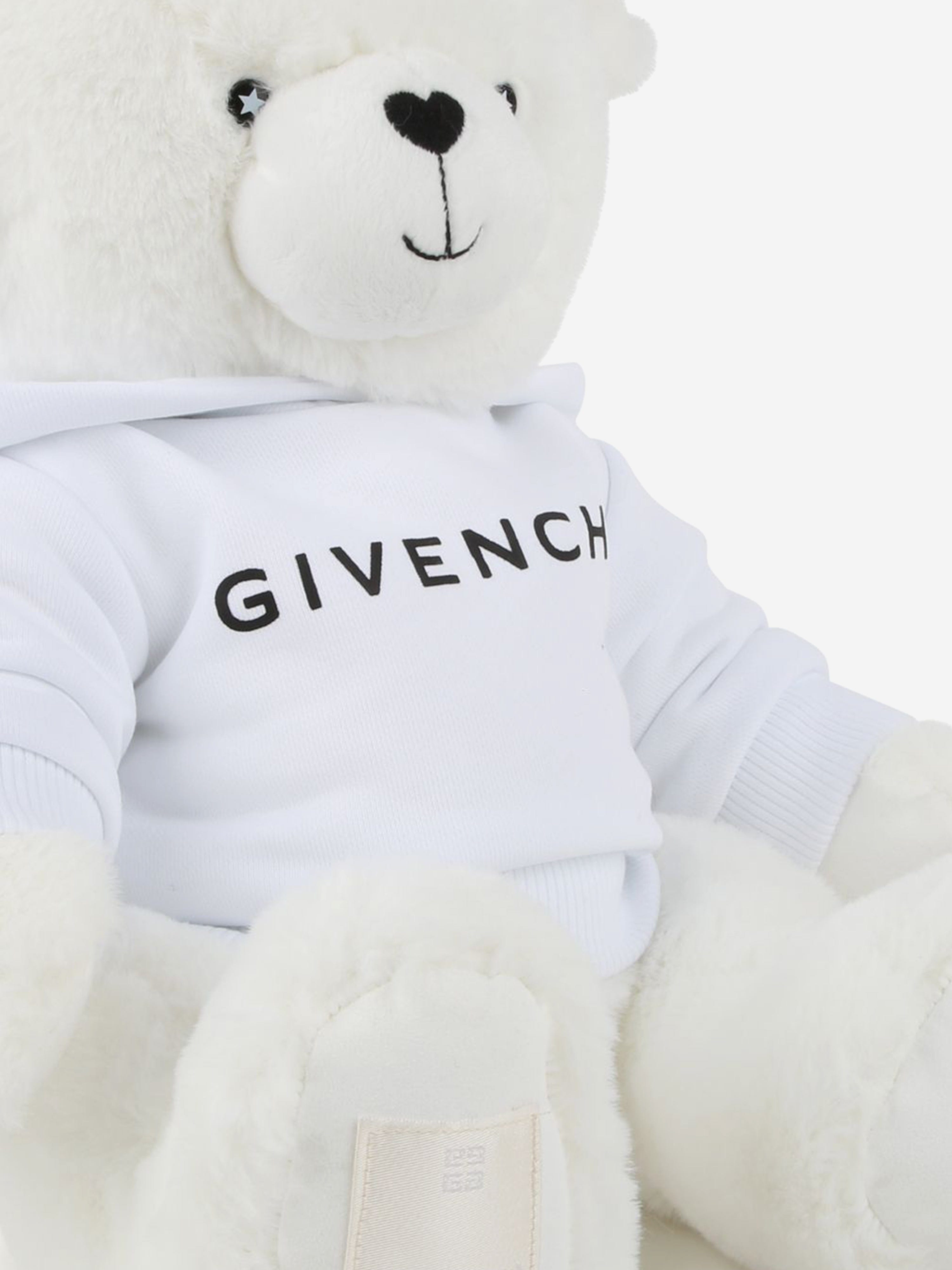 Teddy Soft Toy with Logo Hoodie in White Outlet 2025 Newest