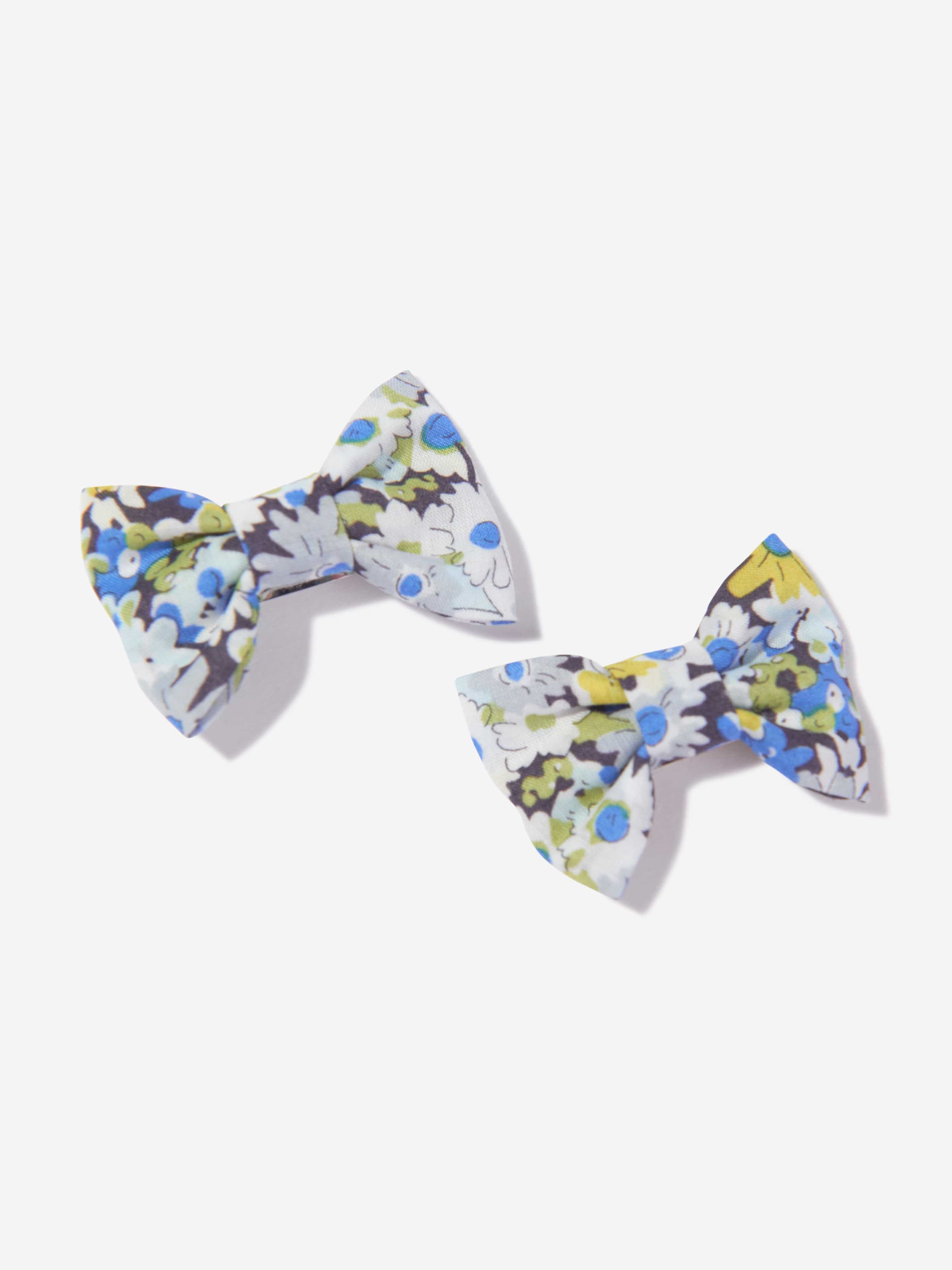 Bonpoint Girls Bow Mini Clips in Blue Discount Official Site