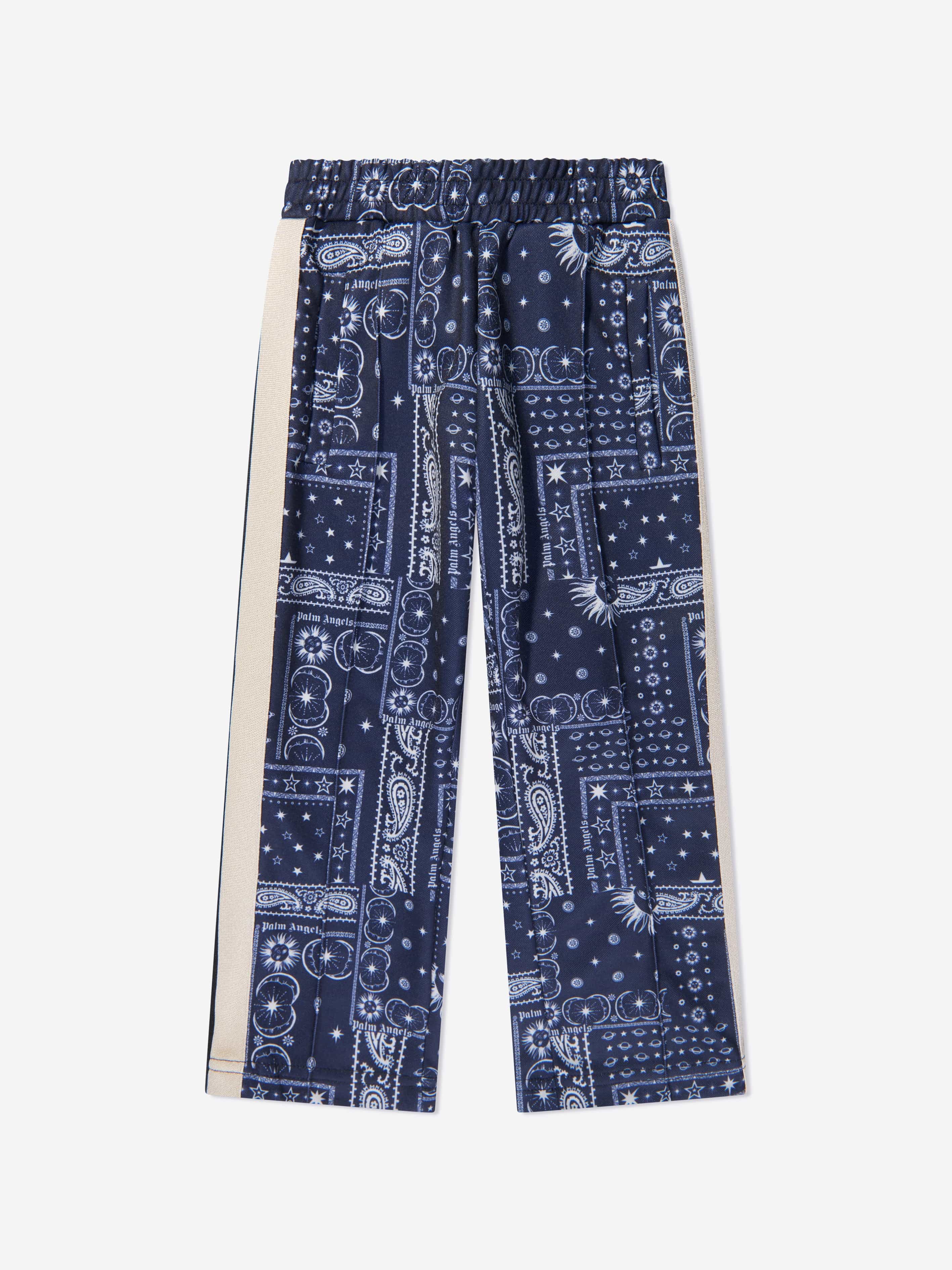 Palm Angels Boys Astrology Print Track Pants in Navy Outlet Store Cheap Online
