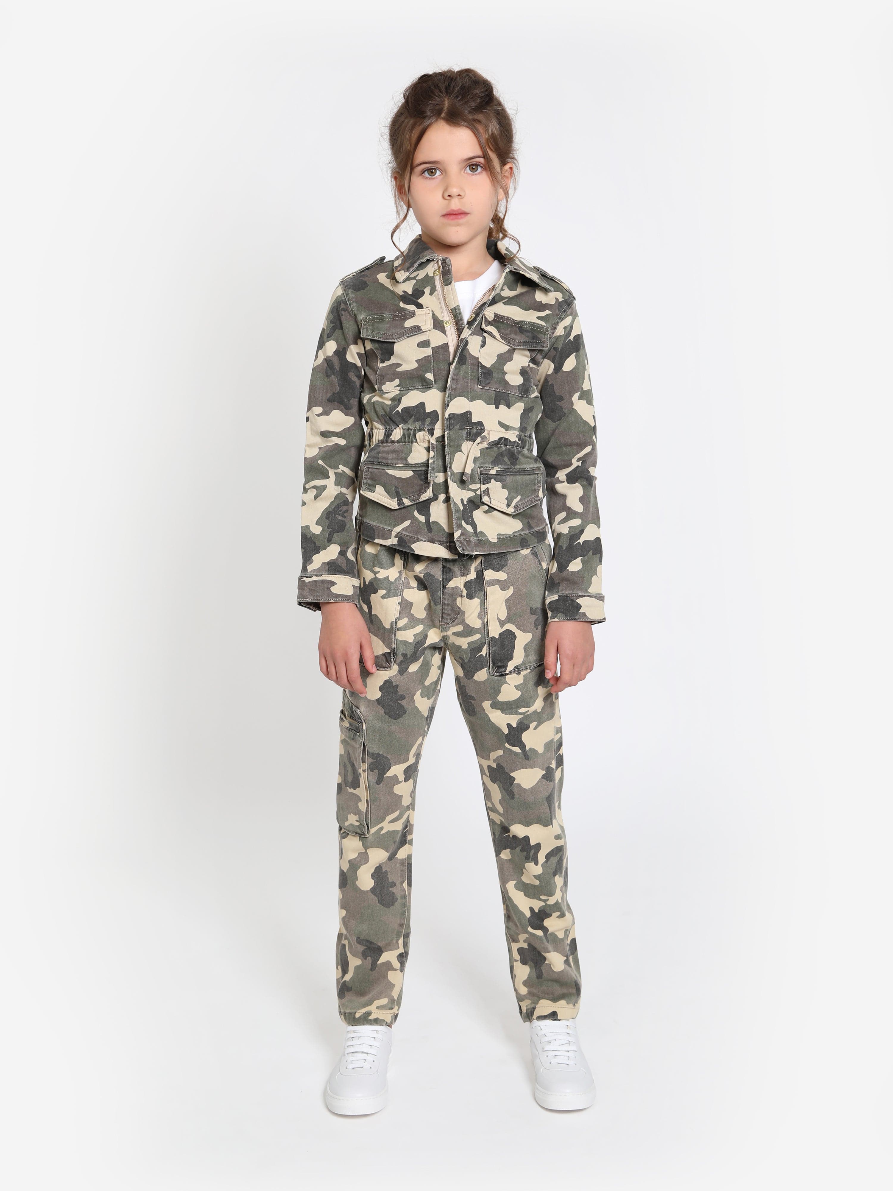 DL1961 Girls Rocco Camouflage Jacket in Green Cheap Sale Shop For