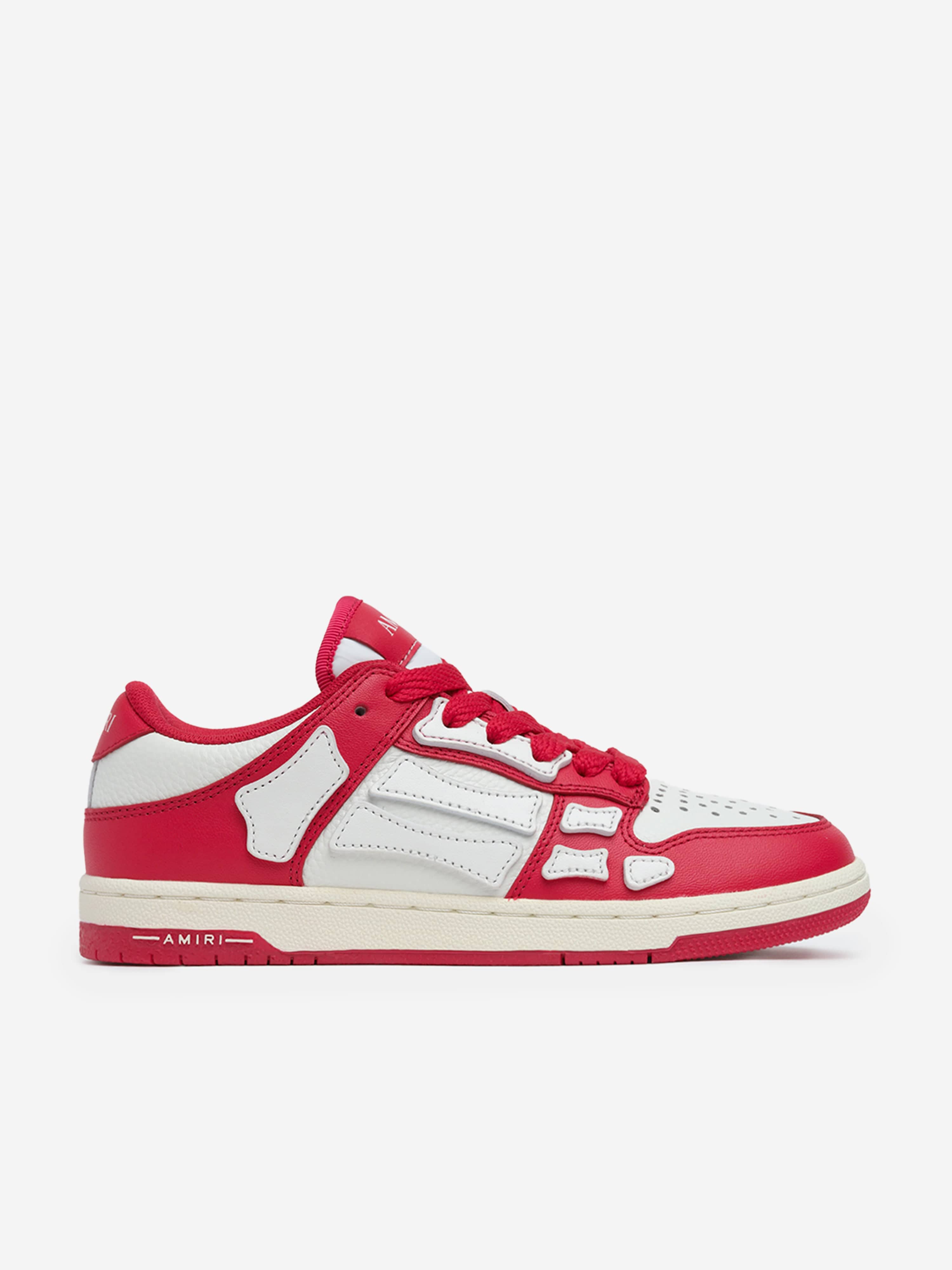 Kids Leather Skel Top Low Trainers in Red Genuine Sale Online