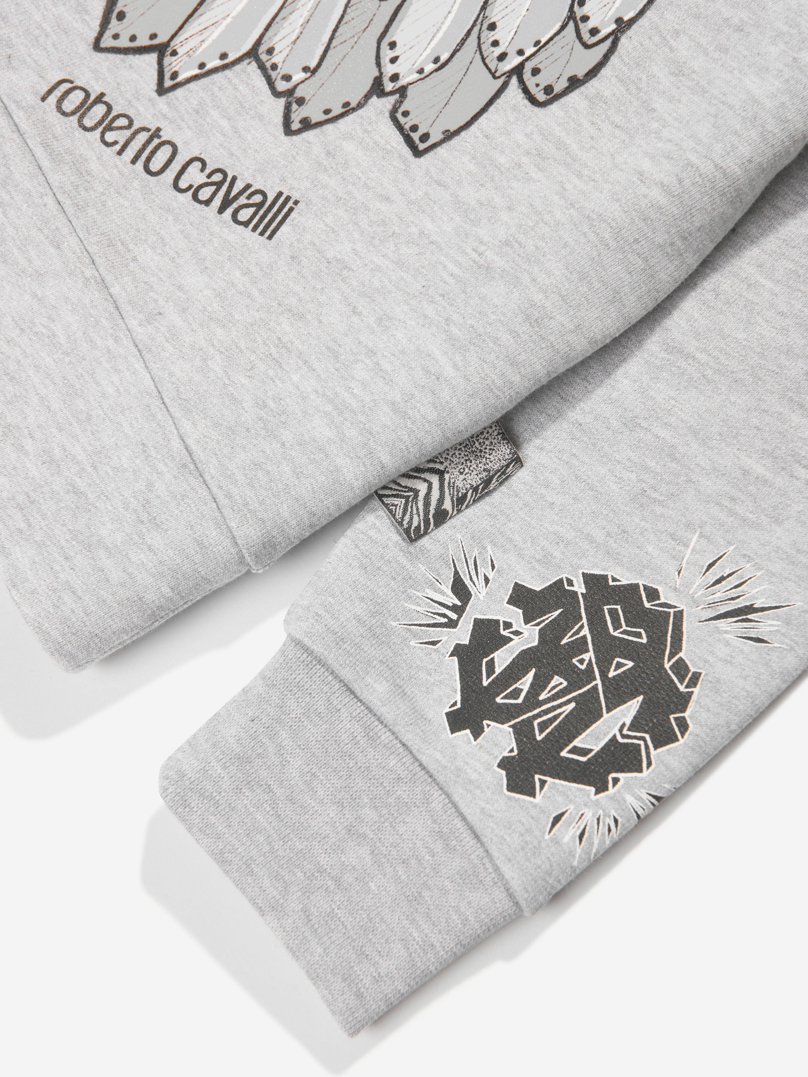 Roberto Cavalli Boys Lion Sweatshirt in Grey Buy Cheap Footlocker