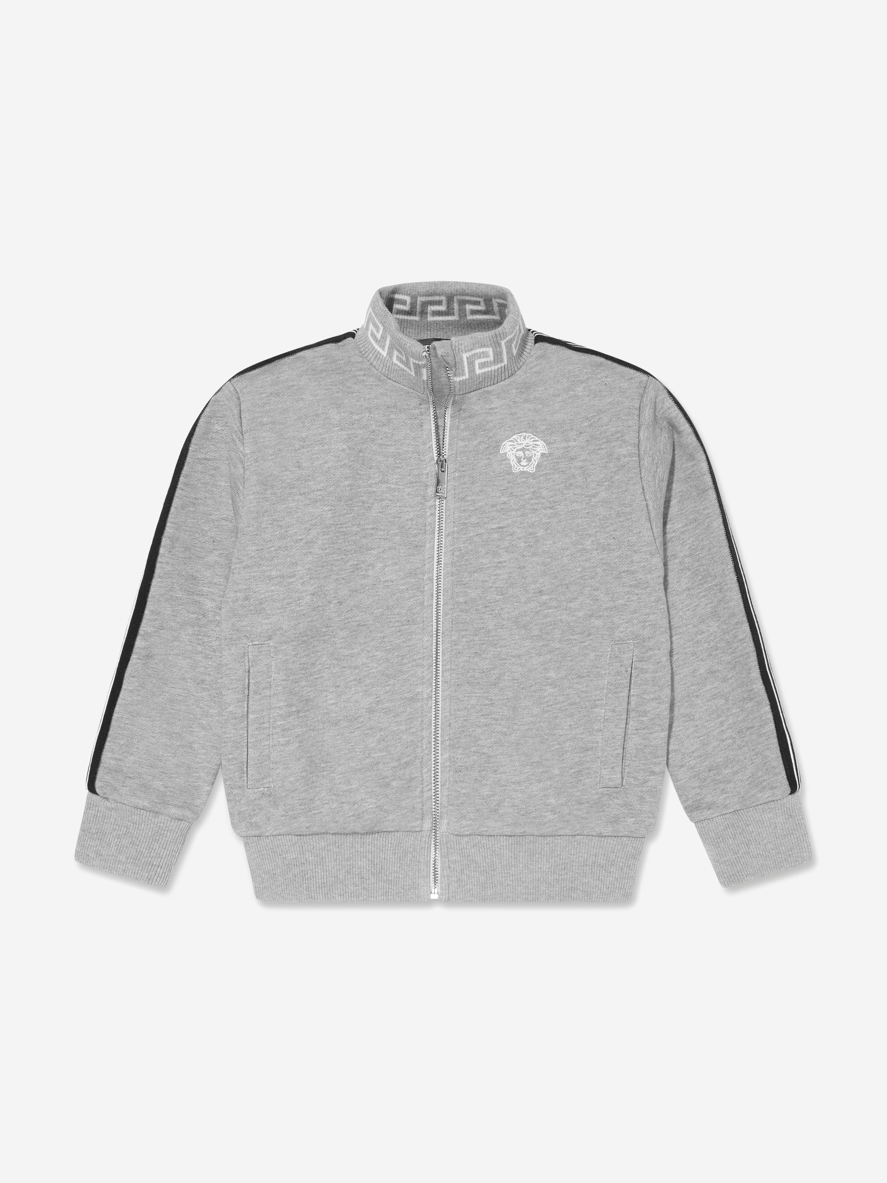 Versace Boys Medusa Zip Up Top in Grey Supply Online