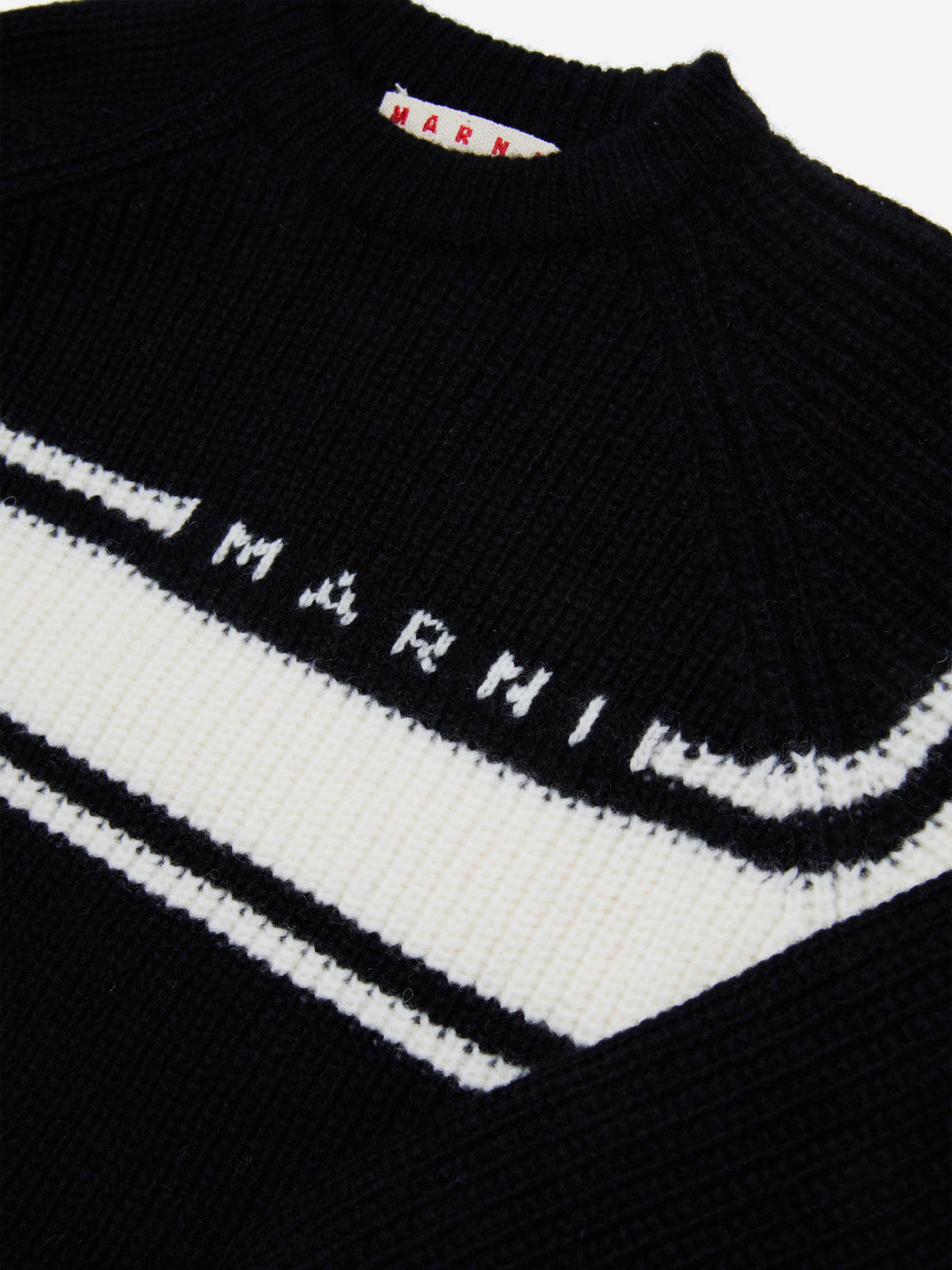MARNI Kids Striped Jumper in Black Sale Cheap Online