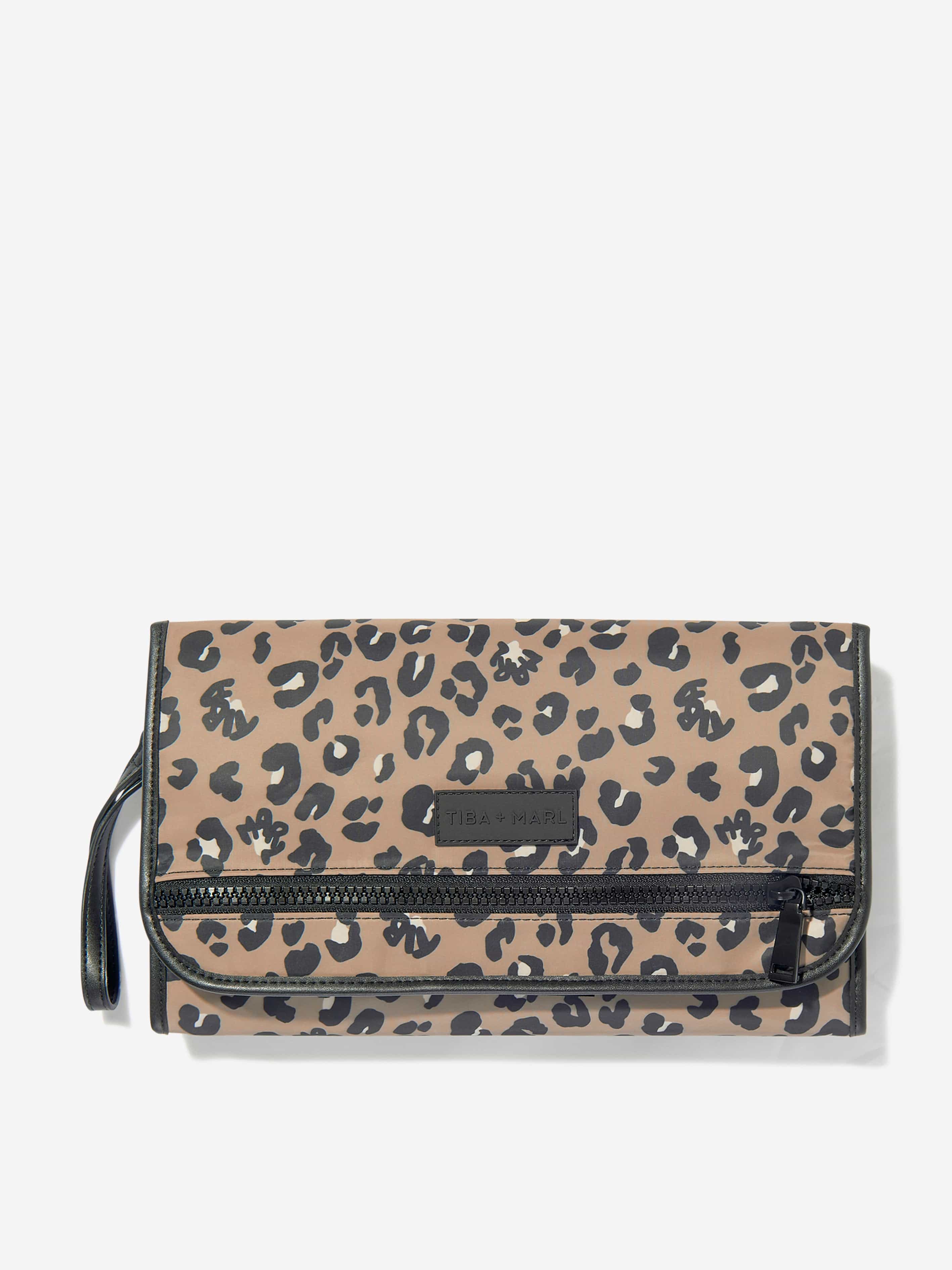 Tiba + Marl Baby Etta Leopard Changing Clutch in Brown (33cm) Free Shipping Cheap Pice