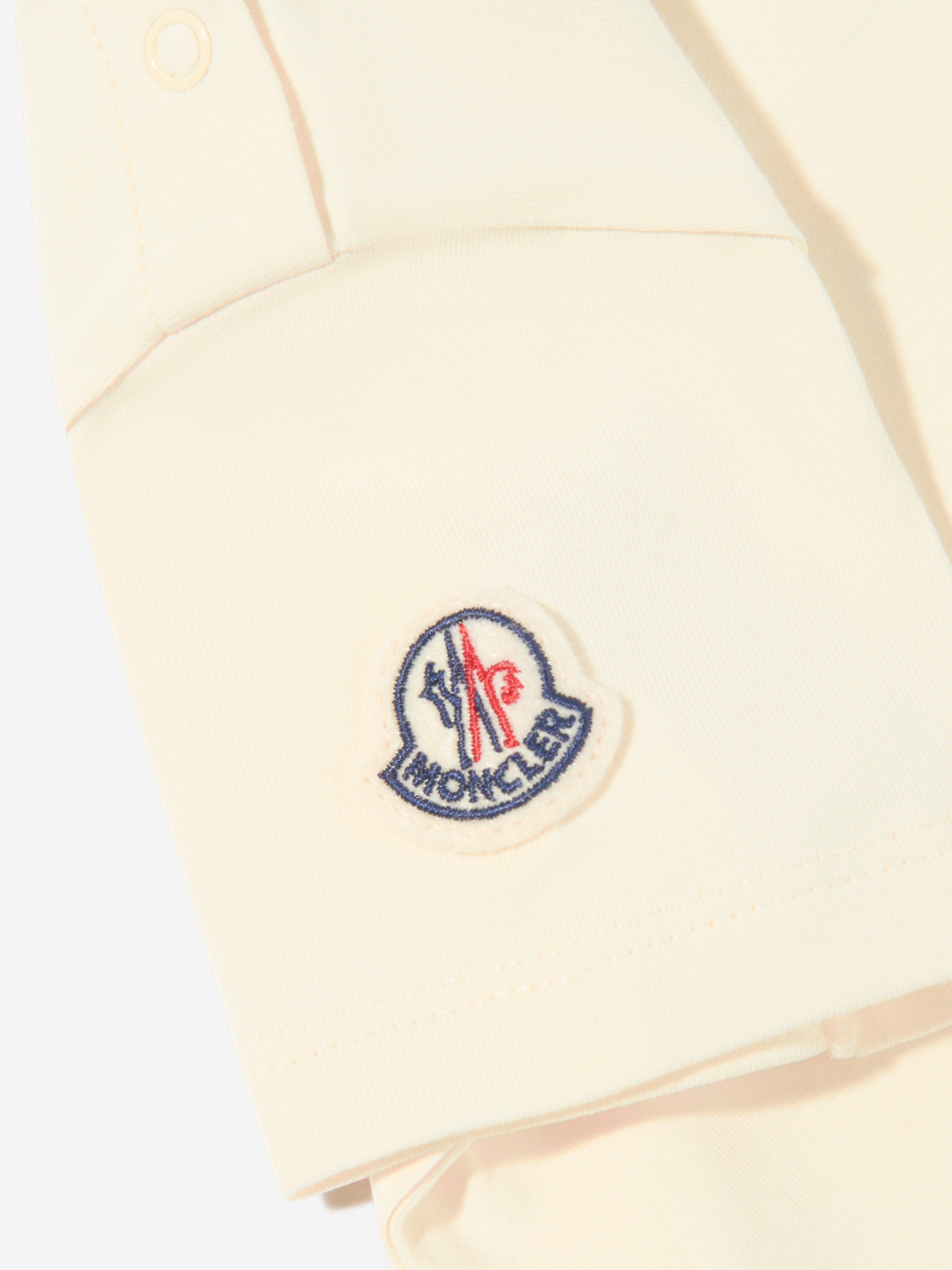 Moncler Enfant Baby Girls Logo T-Shirt in Yellow Outlet Popular