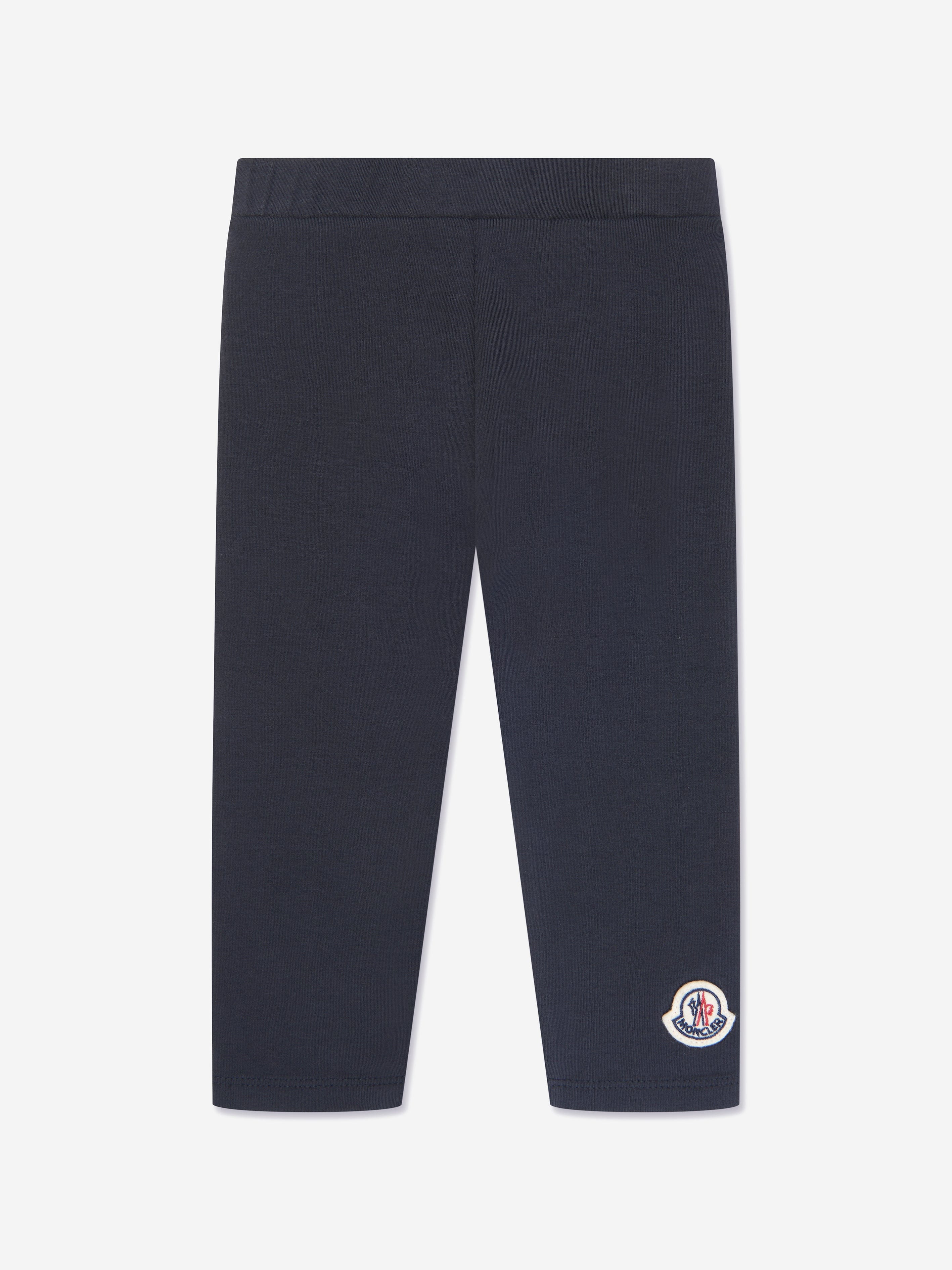 Moncler Enfant Baby Girls Logo Leggings in Navy Fast Delivery Online
