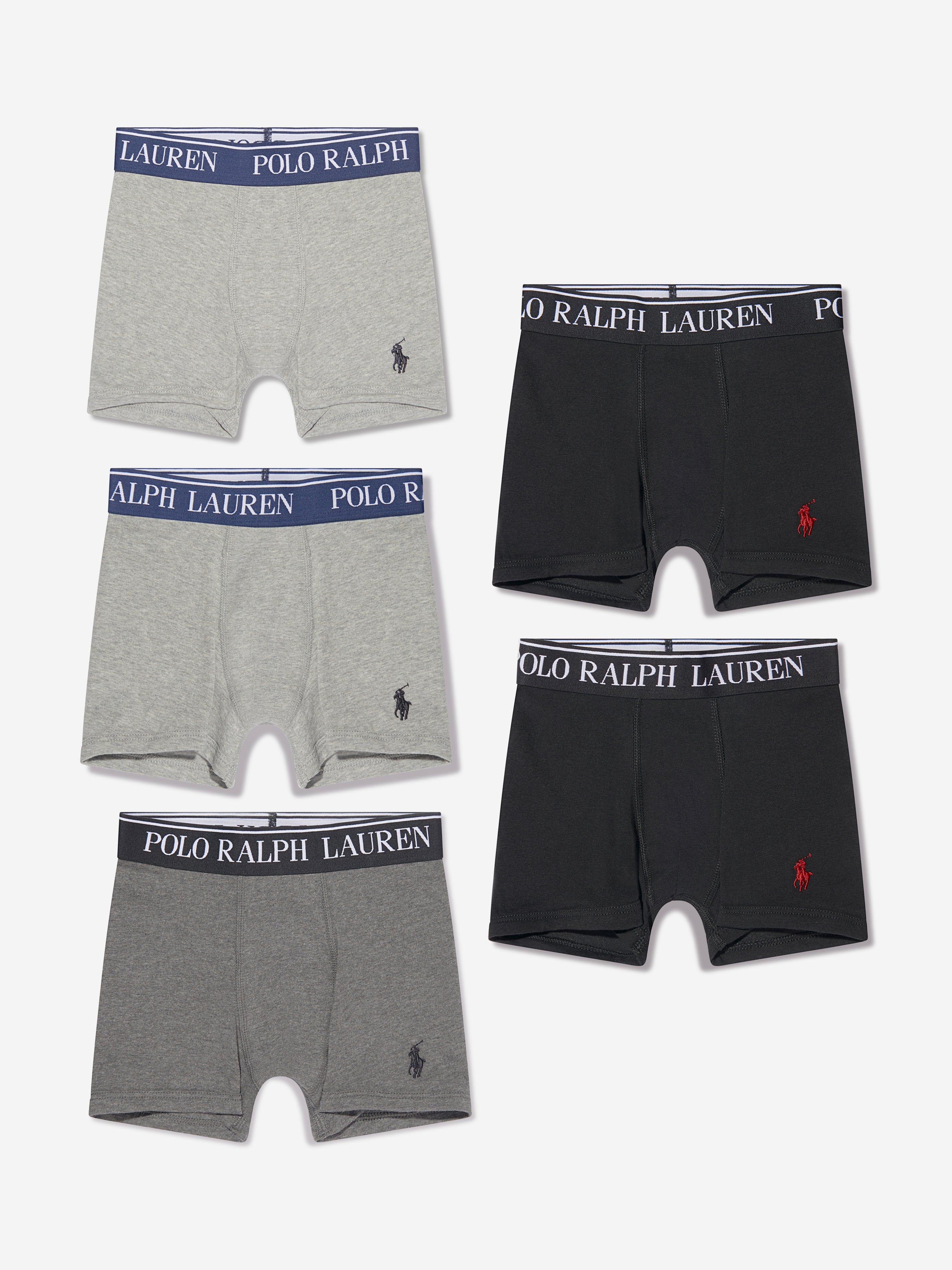 Ralph Lauren Boys 5 Pack Boxer Shorts Set in Grey How Much Online