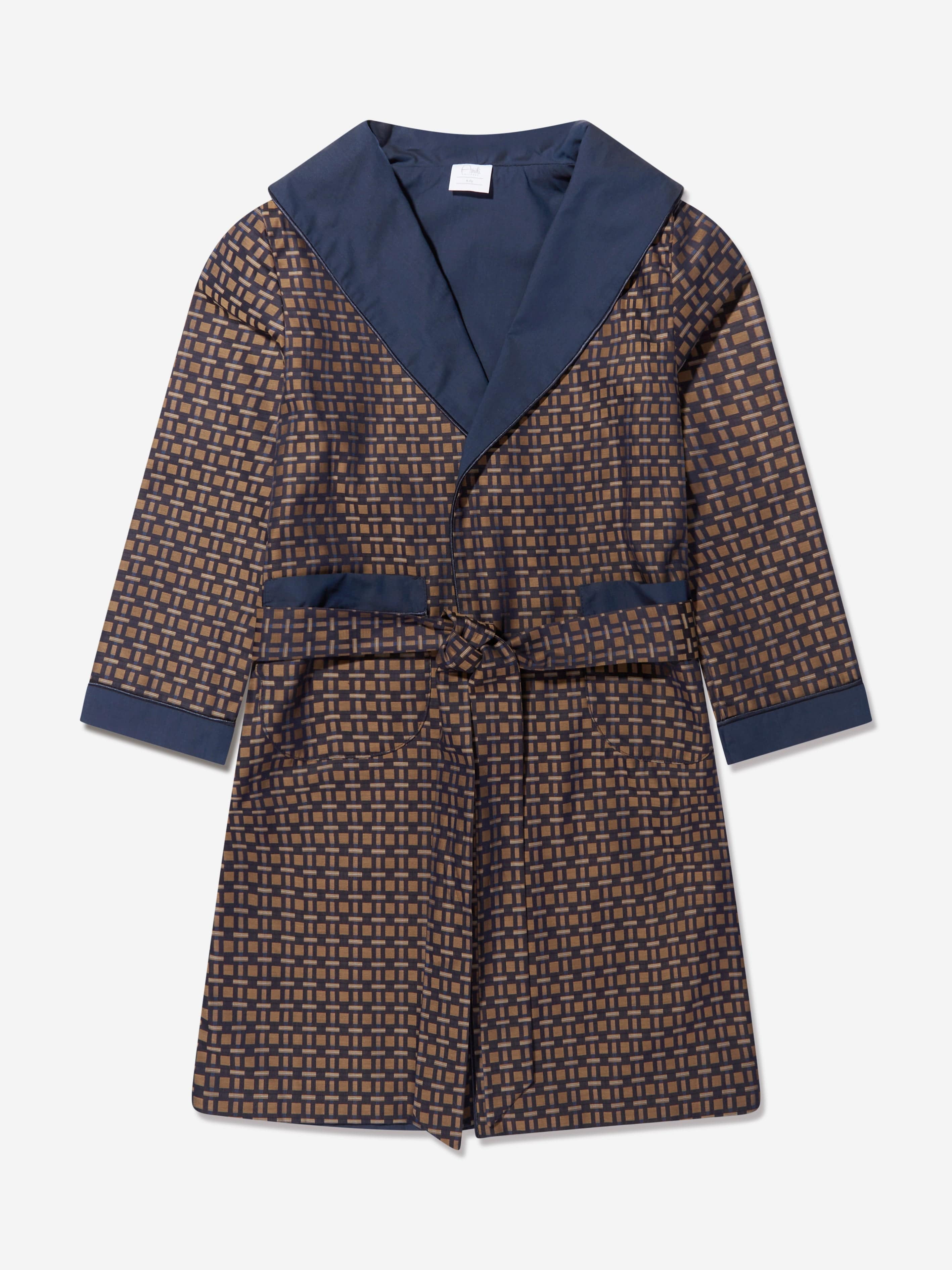 Amiki Children Boys Theodore Dressing Gown in Navy Discount Online Online