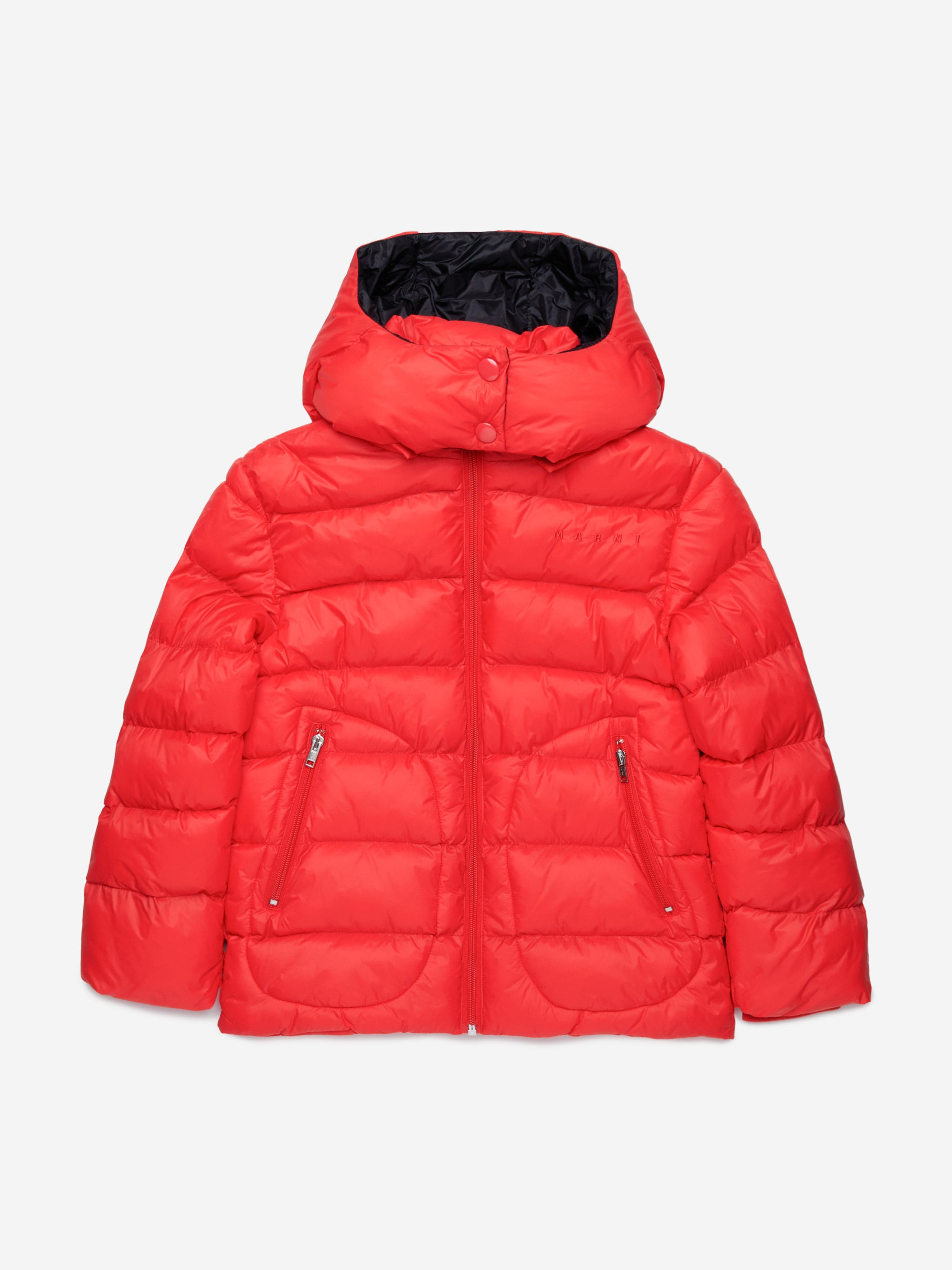 MARNI Kids Puffer Jacket in Red Latest Collections