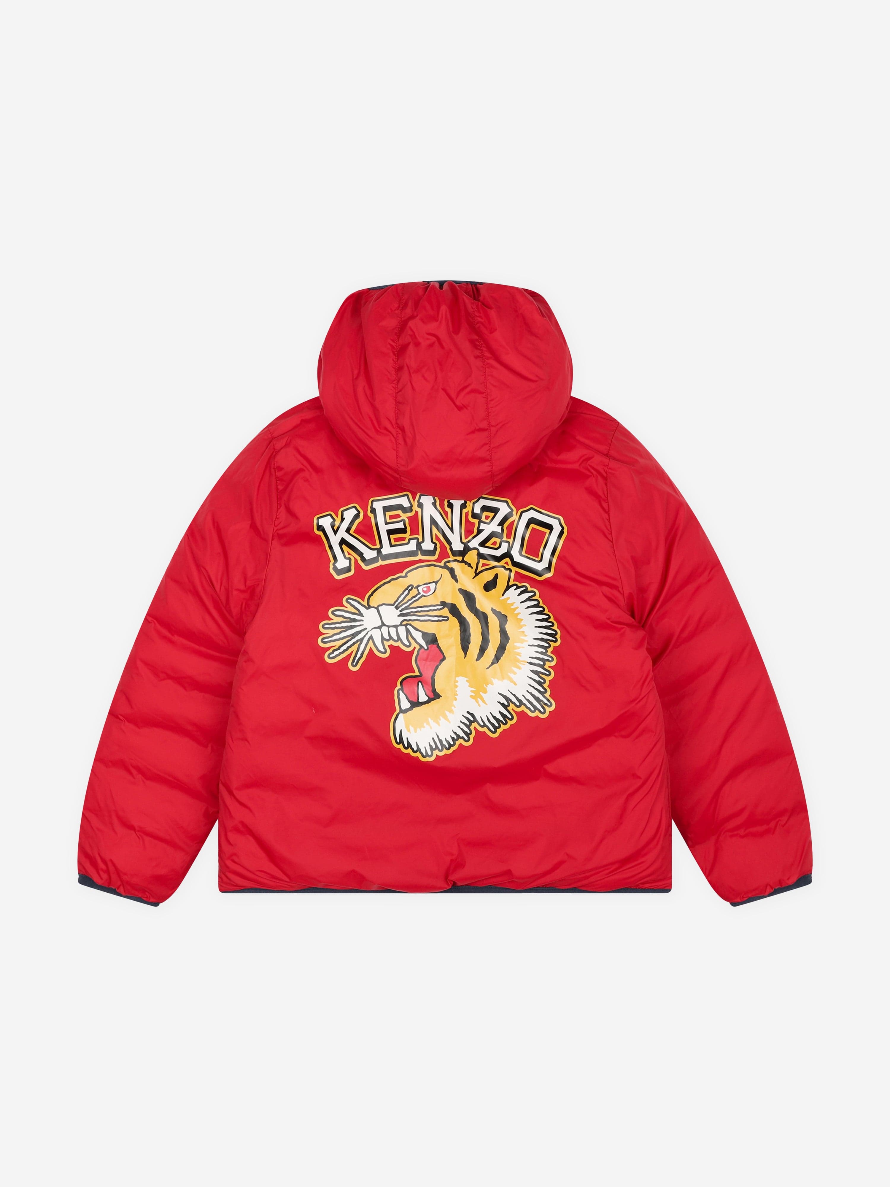 KENZO Kids Reversible Down Jacket in Navy Sale Cheap Pices