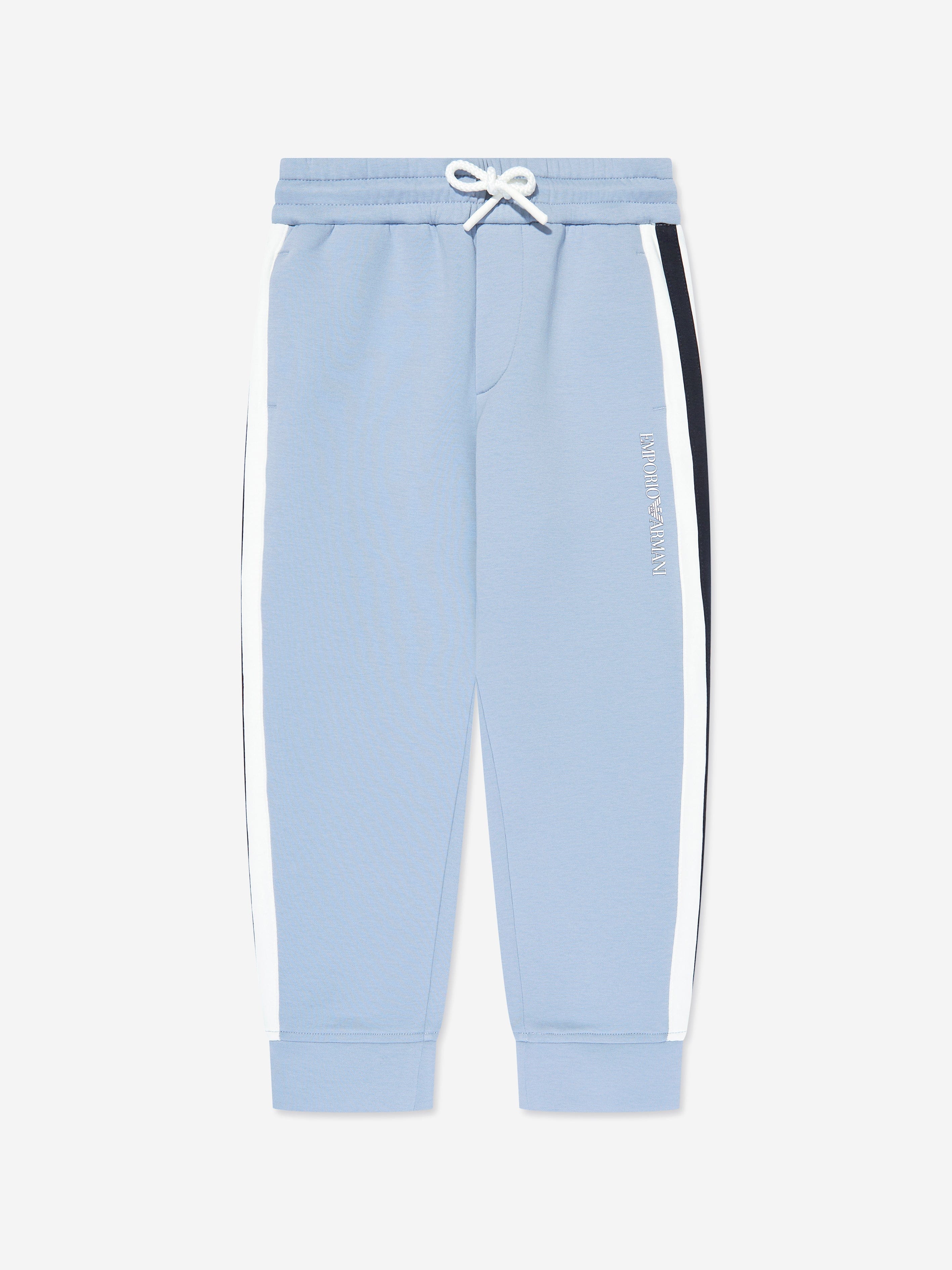 Emporio Armani Boys Logo Joggers In Blue 2025 Sale Online