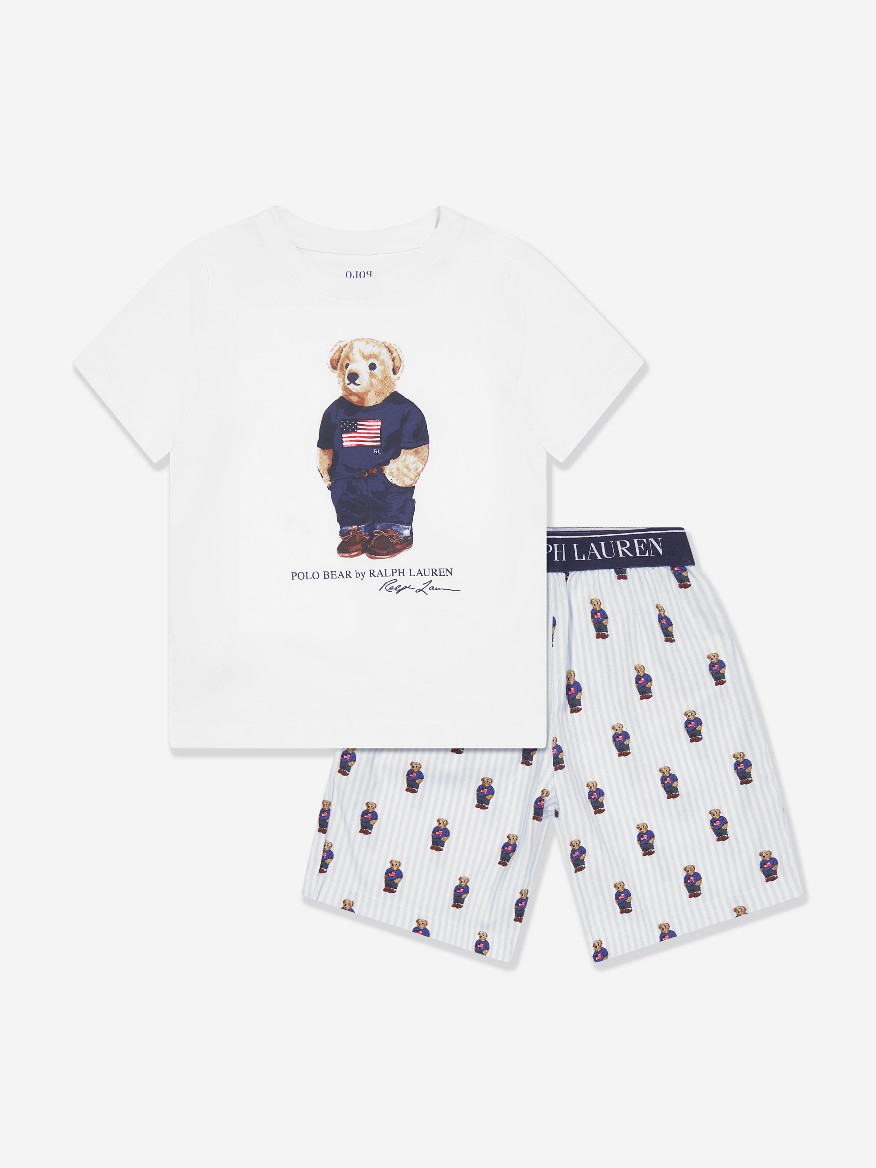 Ralph Lauren Boys T-Shirt And Shorts Pyjama Set in Multicolour Sale Ebay