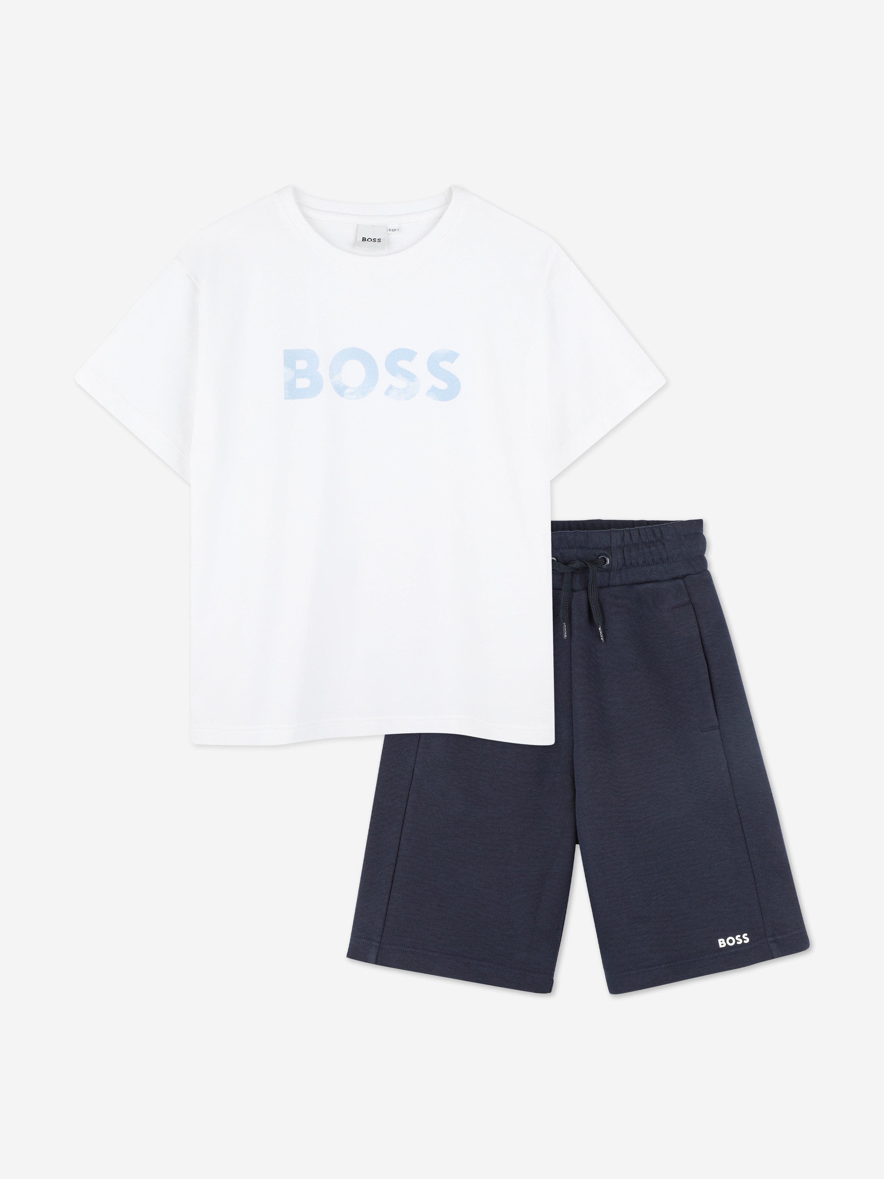 BOSS Boys Short Set in White Cheap Sale Visit New