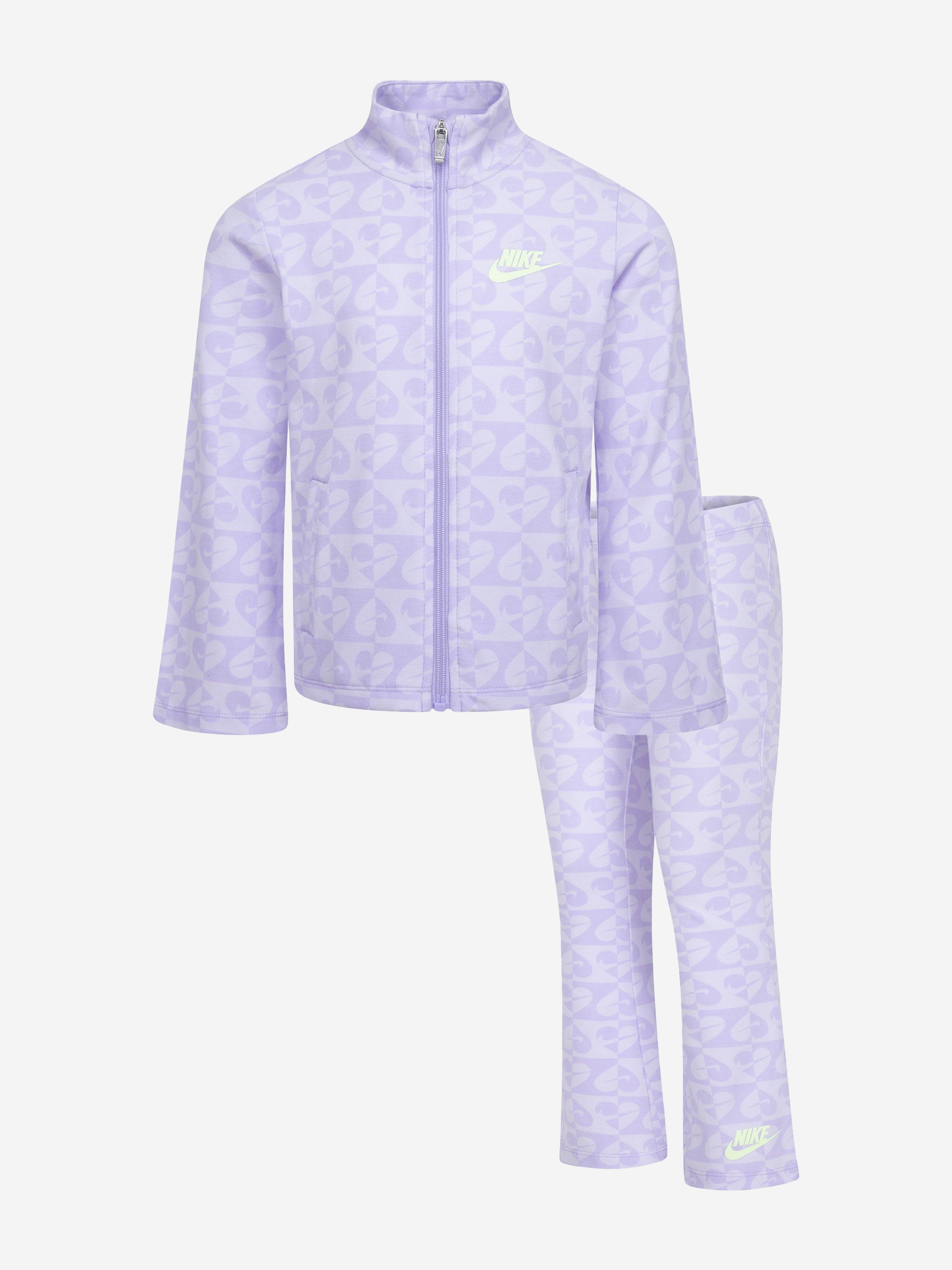Nike Girls Sweet Swossh Flare Trouser Set in Purple Discount Low Shipping Fee