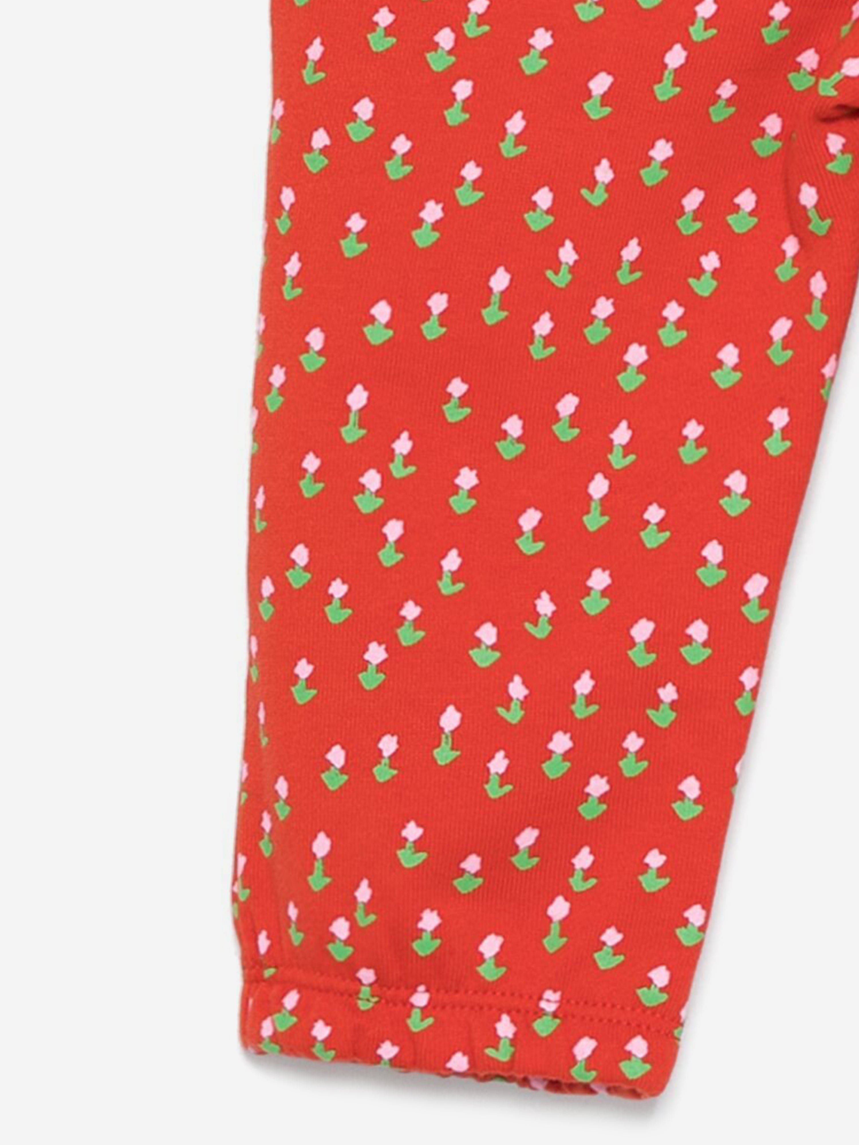 Stella McCartney Baby Girls Floral Joggers in Red 2025 New Cheap Pice