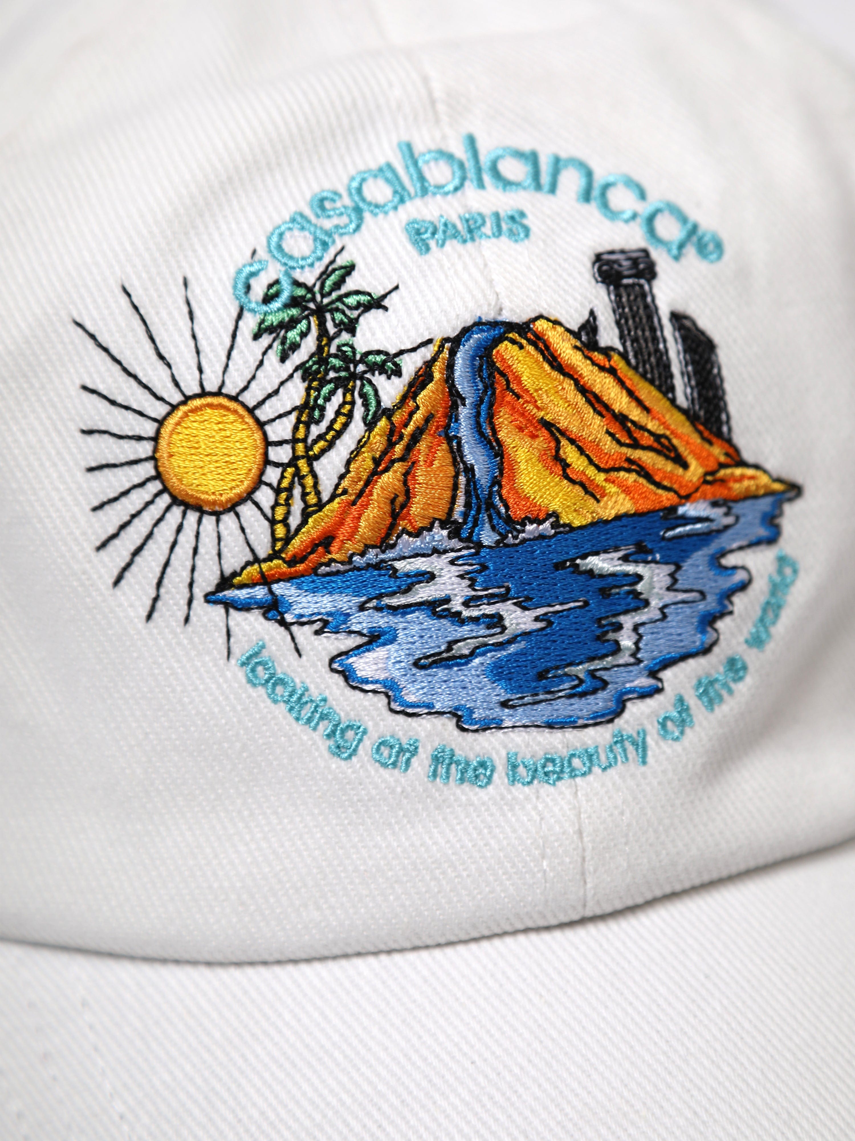 Kids Oasis Embroidered Cap in White Get To Buy Cheap Online