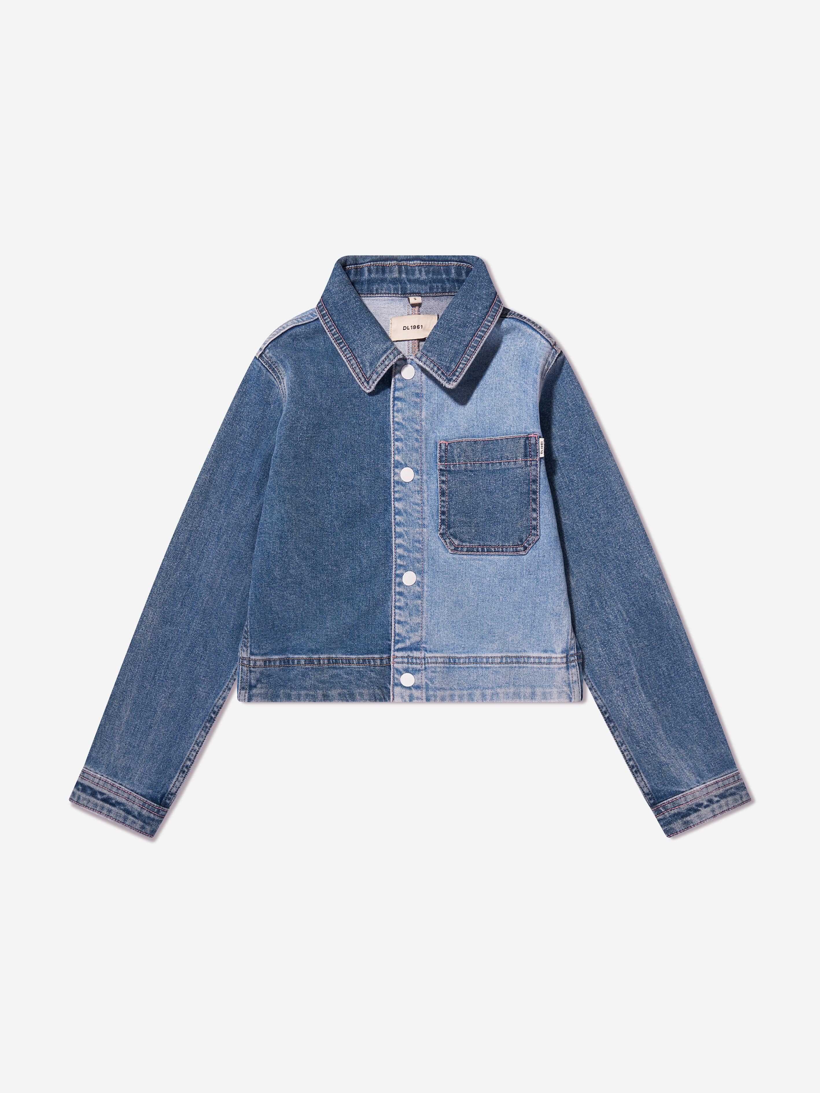 DL1961 Girls Manning Blocked Jacket in Blue Buy Cheap With Paypal