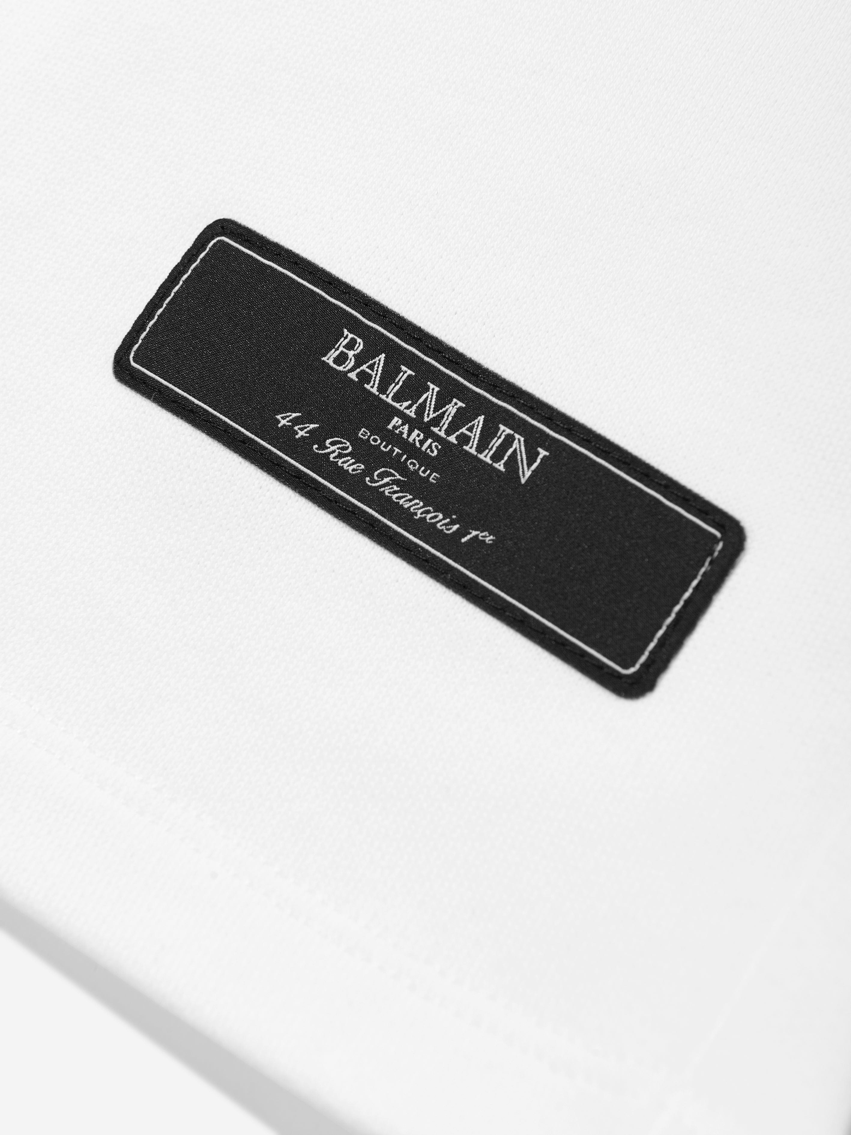 Balmain Kids Logo Jersey Shorts in White Cheap Nicekicks