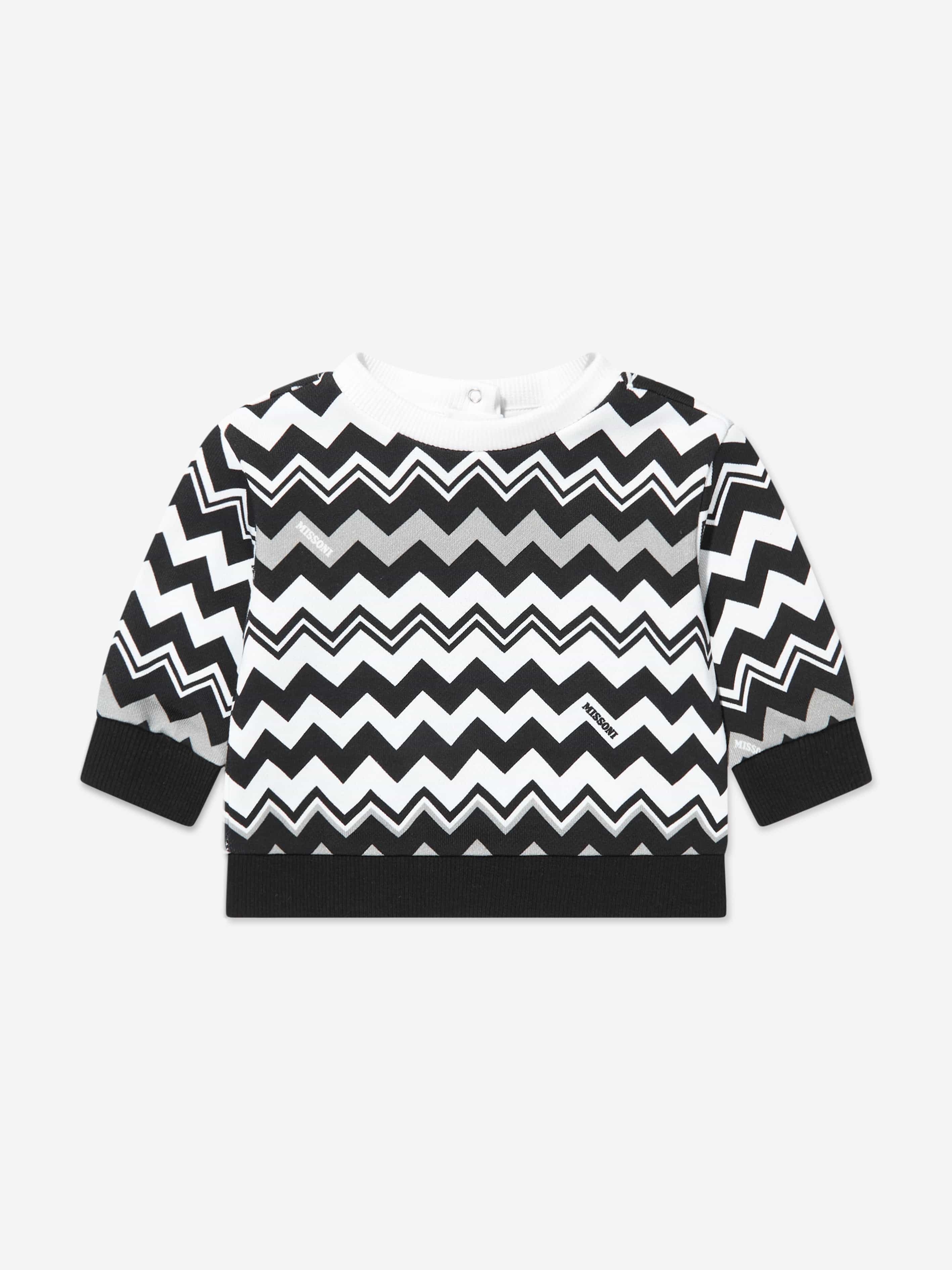 Missoni Baby Boys Zigzag Sweatshirt in Black Limited Edition Online