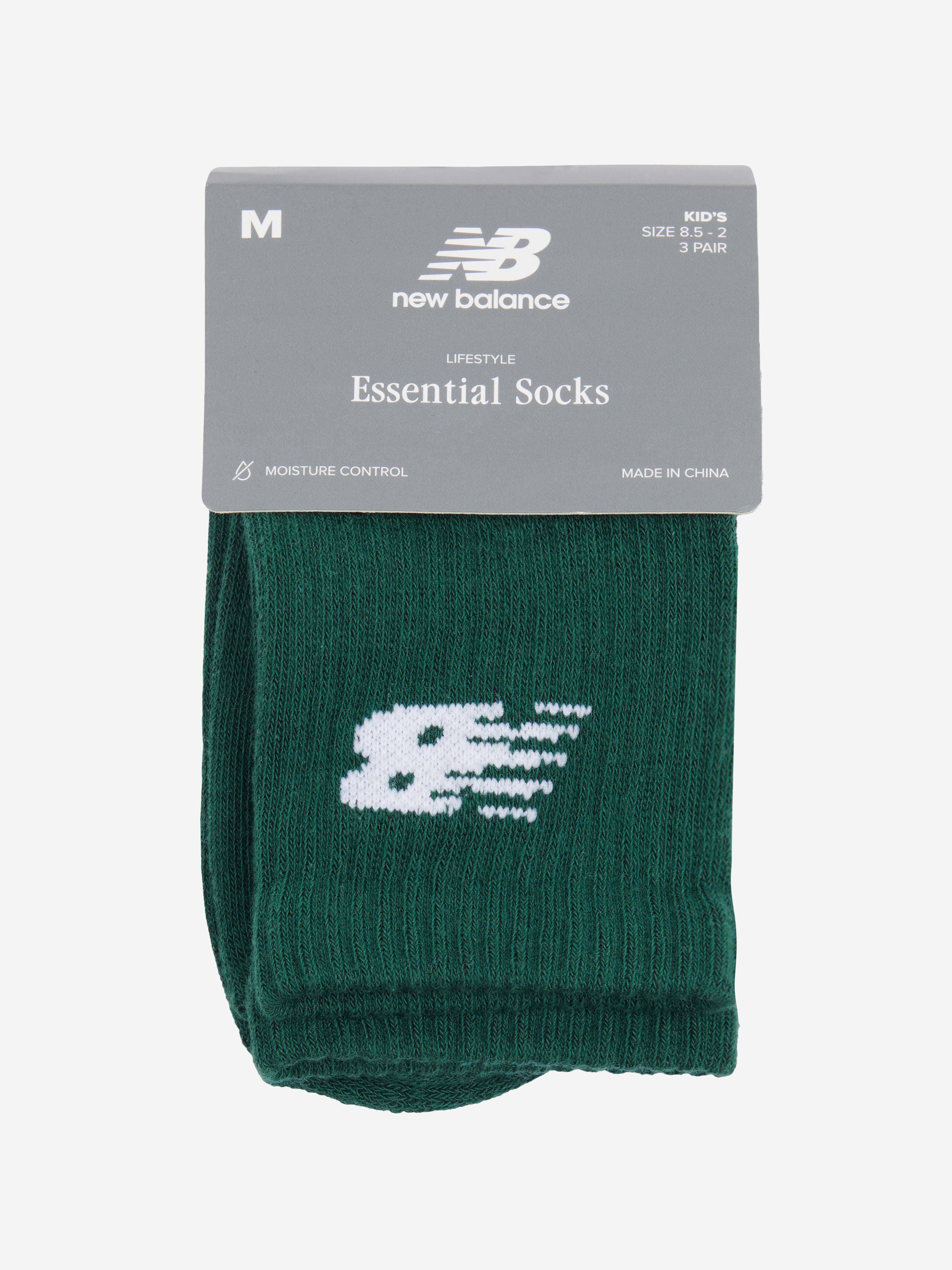 New Balance Boys 3 Pack Sport Socks Set in Multicolour Outlet