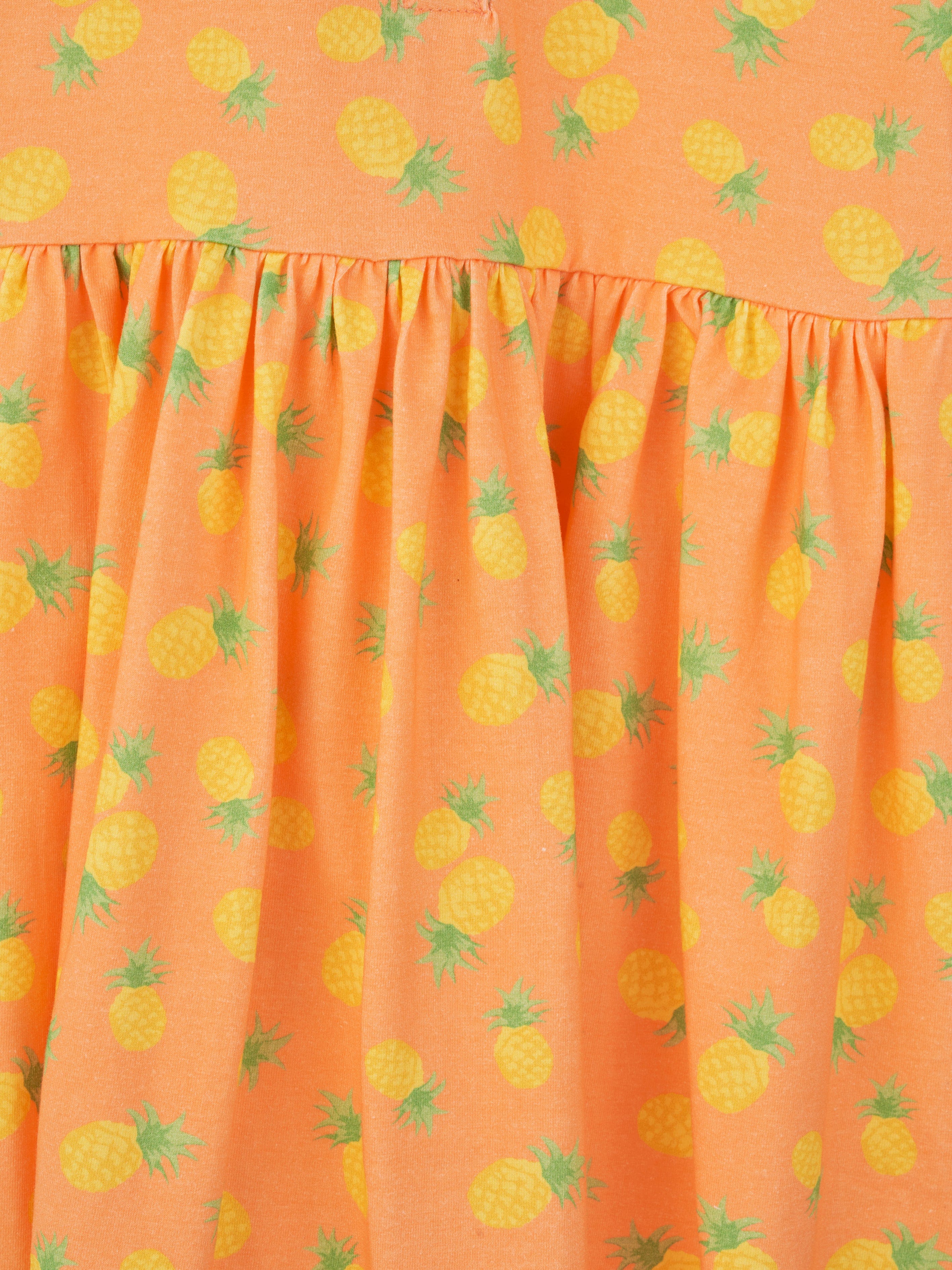 Rachel Riley Girls Pineapple Dress in Orange Outlet Extremely