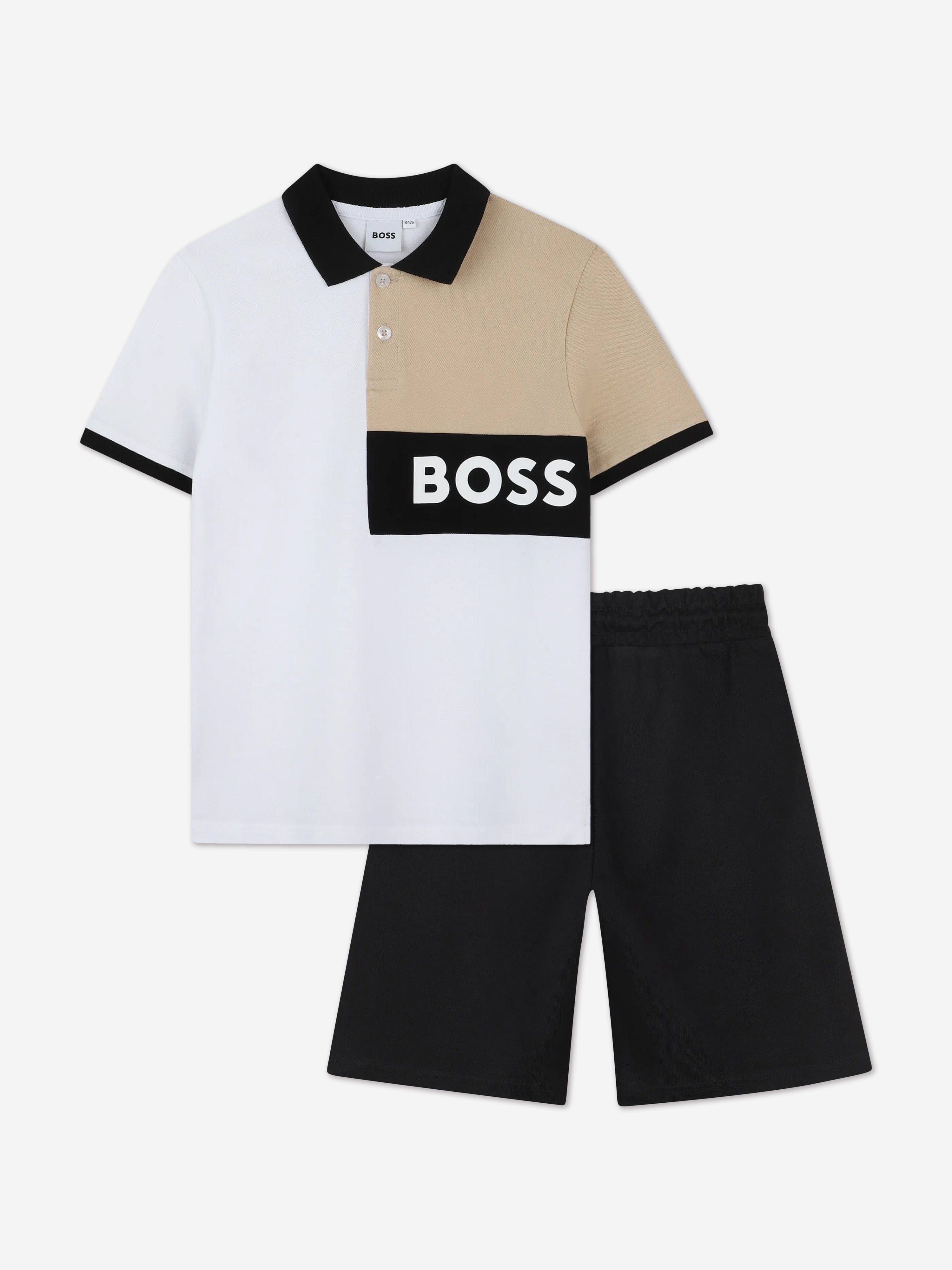 BOSS Boys Short Set in Black Cheapest Cheap Online