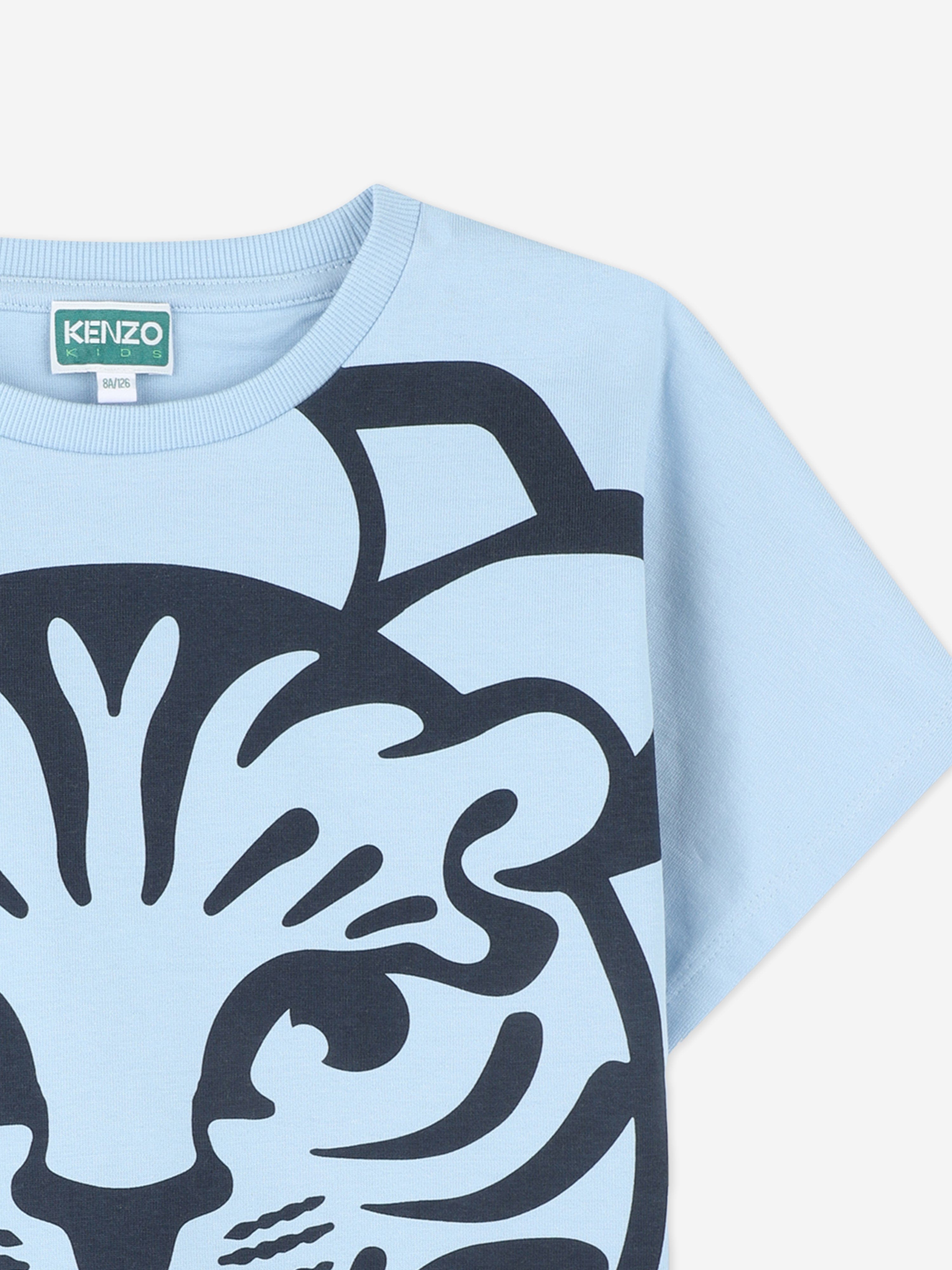 Kids Tiger Print T-Shirt in Blue Online Online With Mastercard